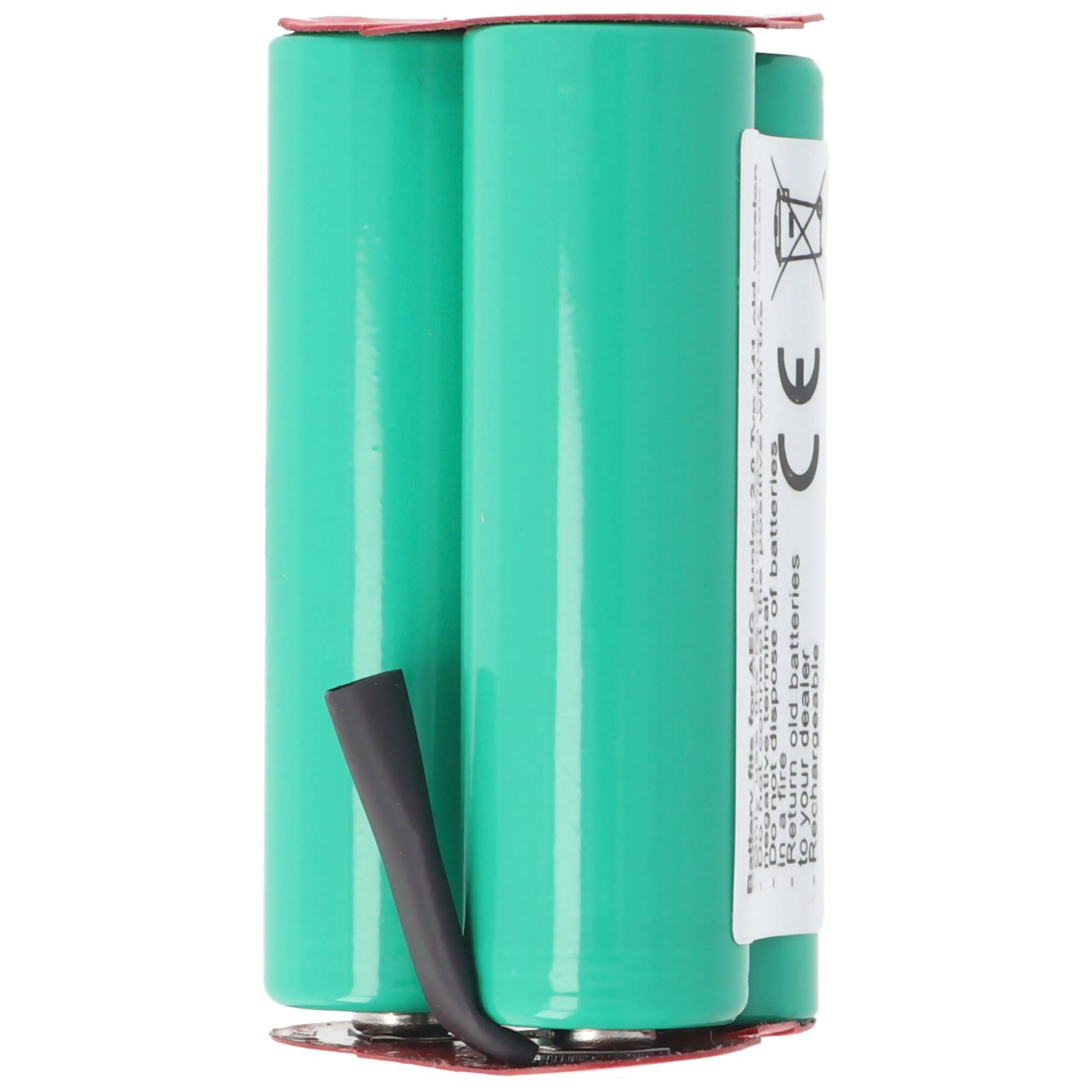 Akku passend für den Staubsauger AEG Junior 2.0 Typ 141 alte Version, 3,6 Volt, Abmessungen ca. 50x28x28mm