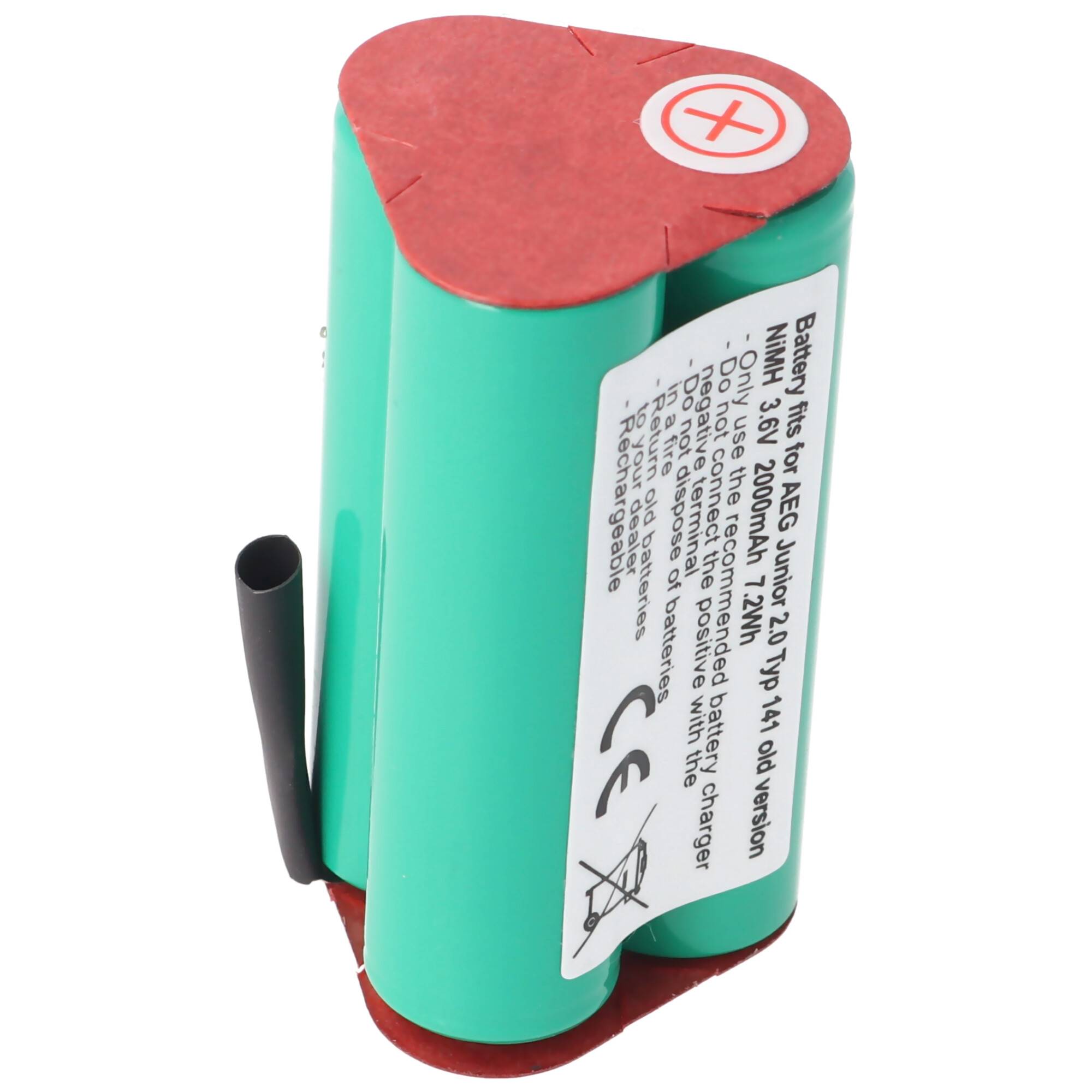 Akku passend für den Staubsauger AEG Junior 2.0 Typ 141 alte Version, 3,6 Volt, Abmessungen ca. 50x28x28mm