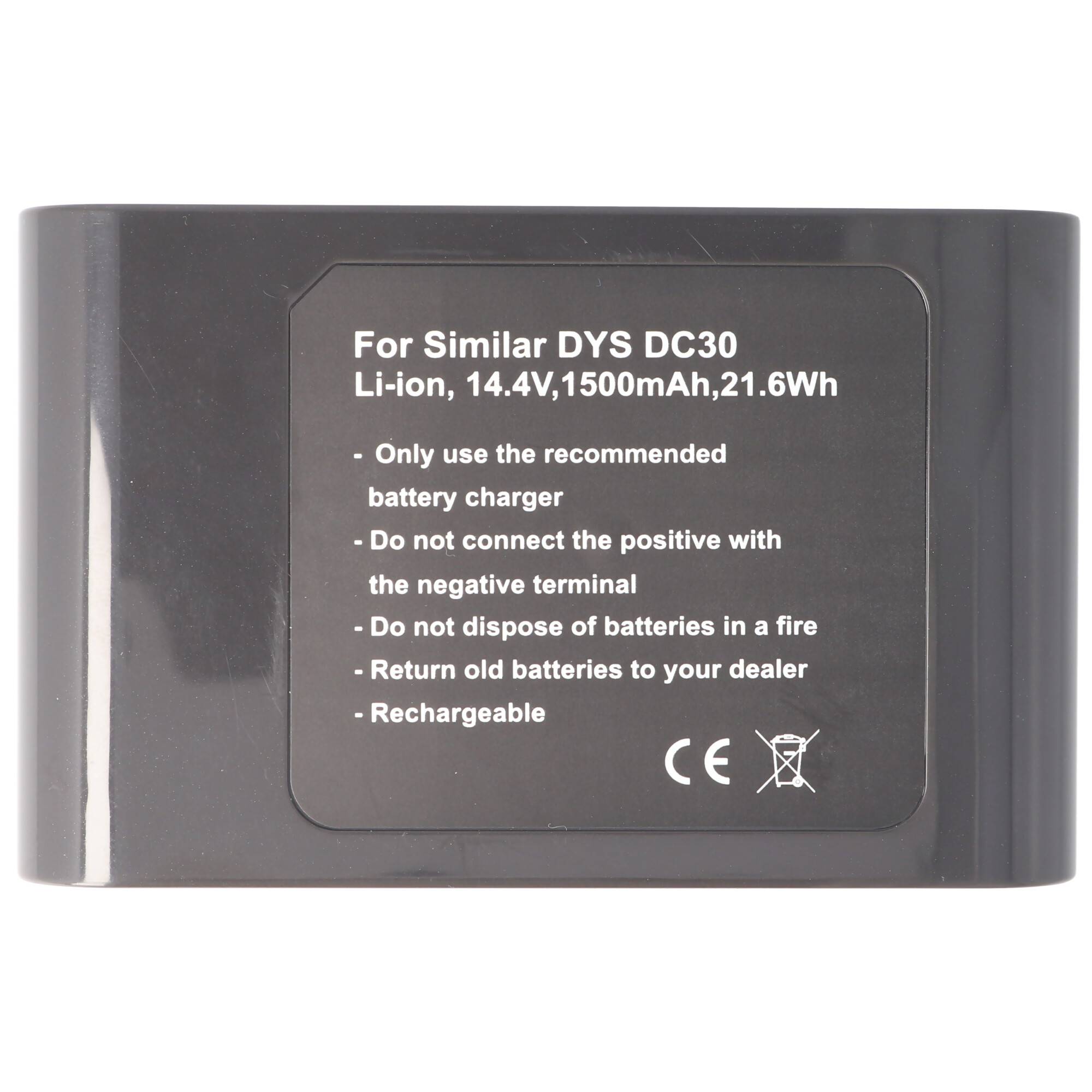 14.4V Dyson DC30 Akku als Nachbau Akku von AccuCell mit 14,4 Volt, 1500mAh