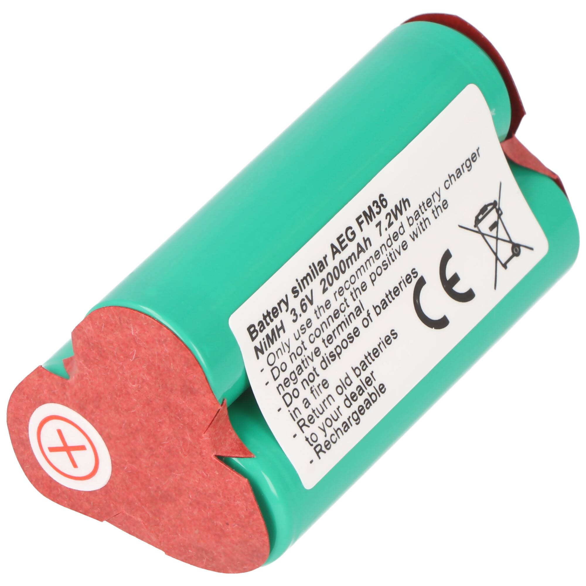 Akku passend für AEG FM36 Akku Elektrolux 3,6 Volt AA 2000mAh
