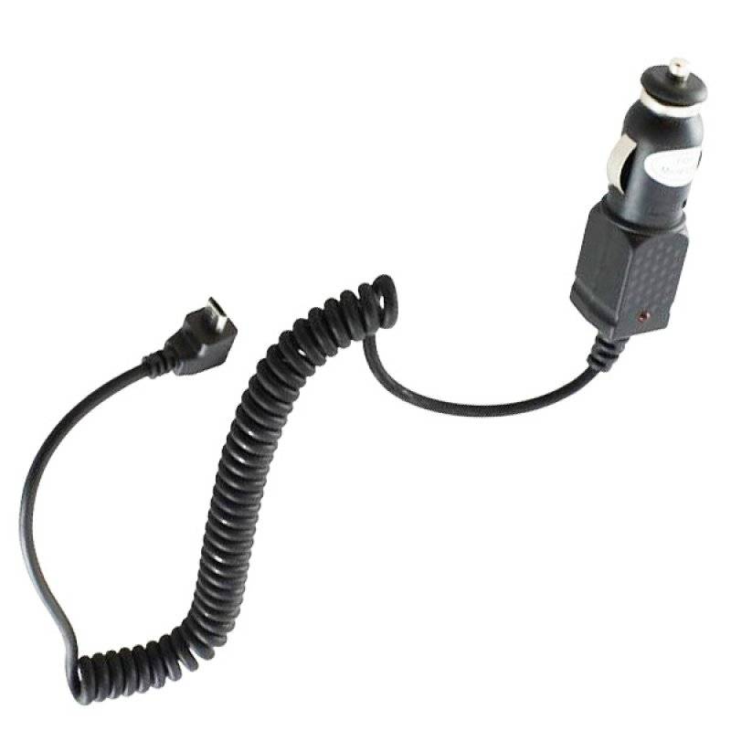 Micro-USB Ladekabel 12 Volt, Ladestrom 1A mit abgewinkeltem Stecker, Kabellänge ca. 1 Meter