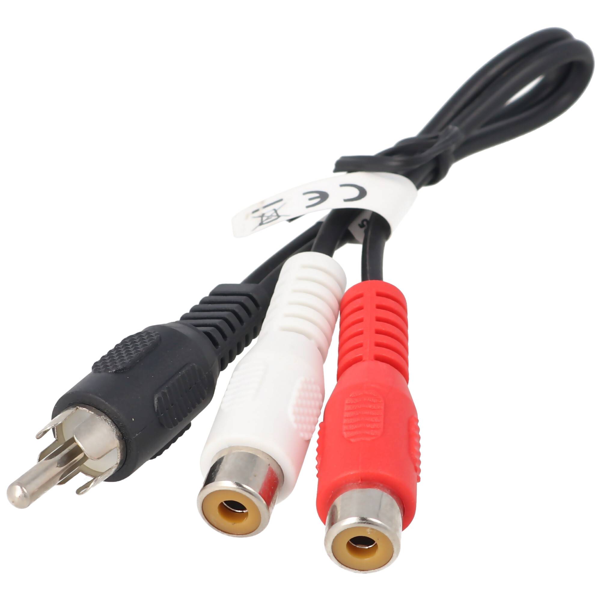 Audio-Video-Kabel 0,2 m 1 x Cinch-Stecker > 2 x Cinch-Kupplung