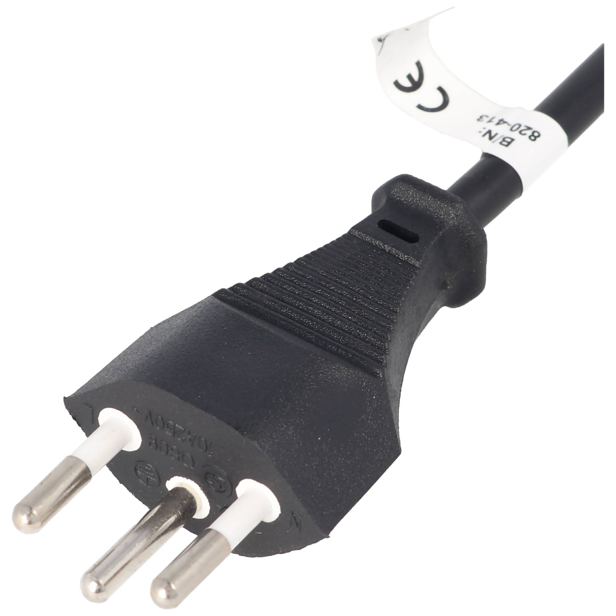 Schweiz Netzkabel Schweiz-Stecker IEC 320 C5, 1,8 Meter