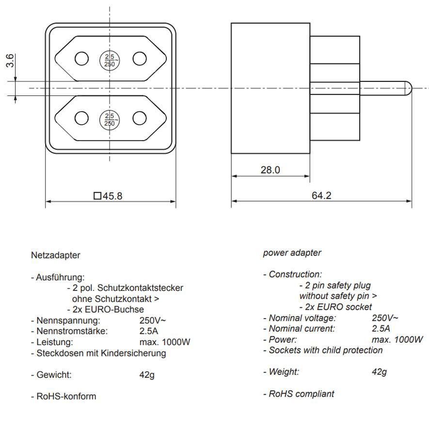 Euro-Mehrfach-Adapter