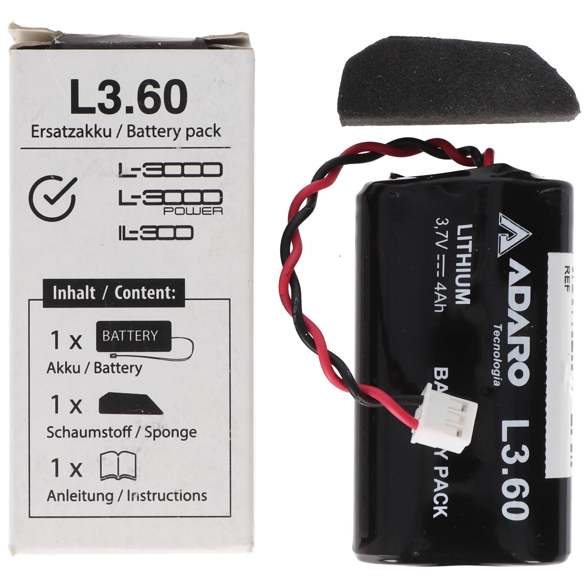 Adalit Akku passend für L-50, IL-300, L-3000, L-3000 Power