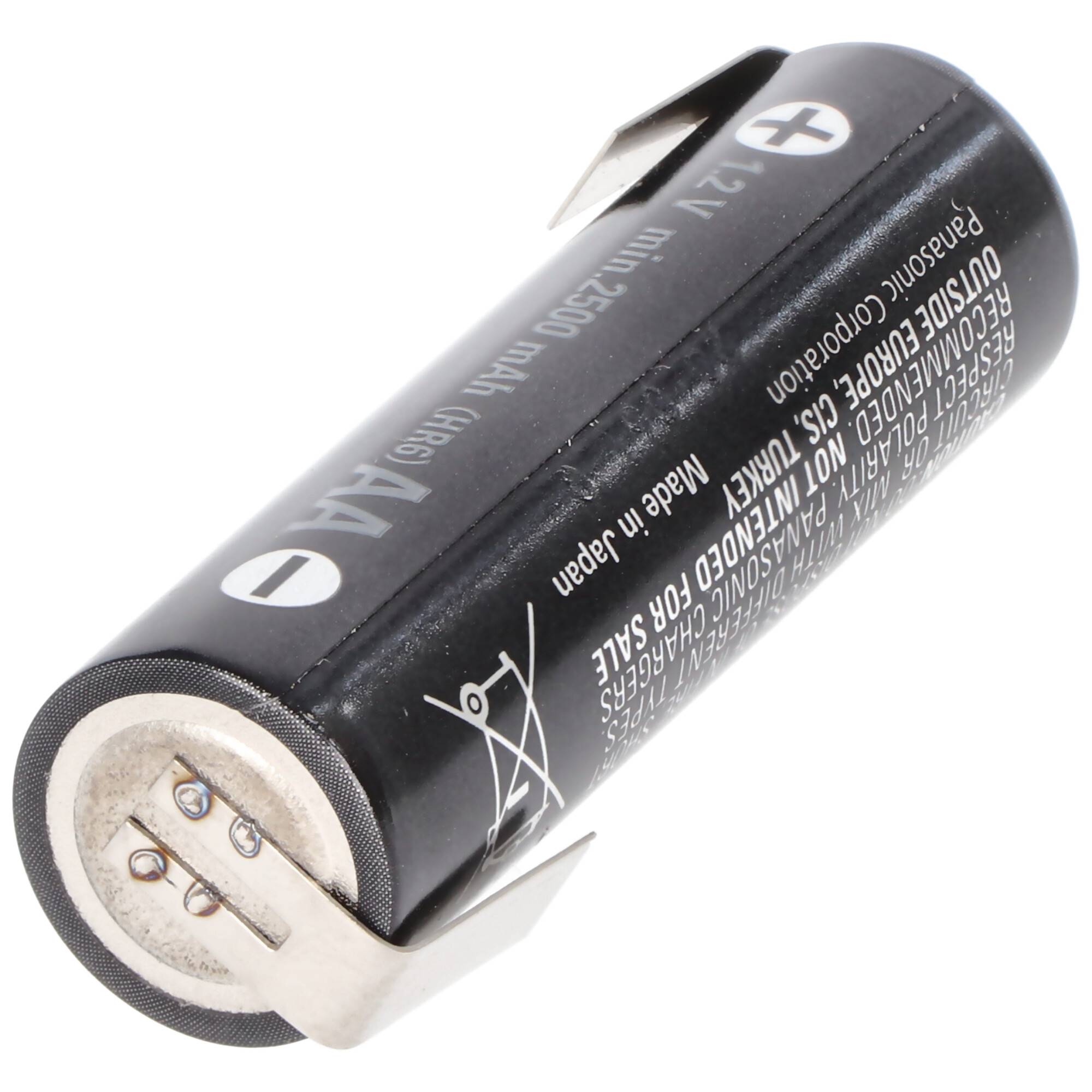 Ready2use AA 2500mAh Akku Mignon AA NiMH mit Lötfahne Z-Form 50,5x14,5mm