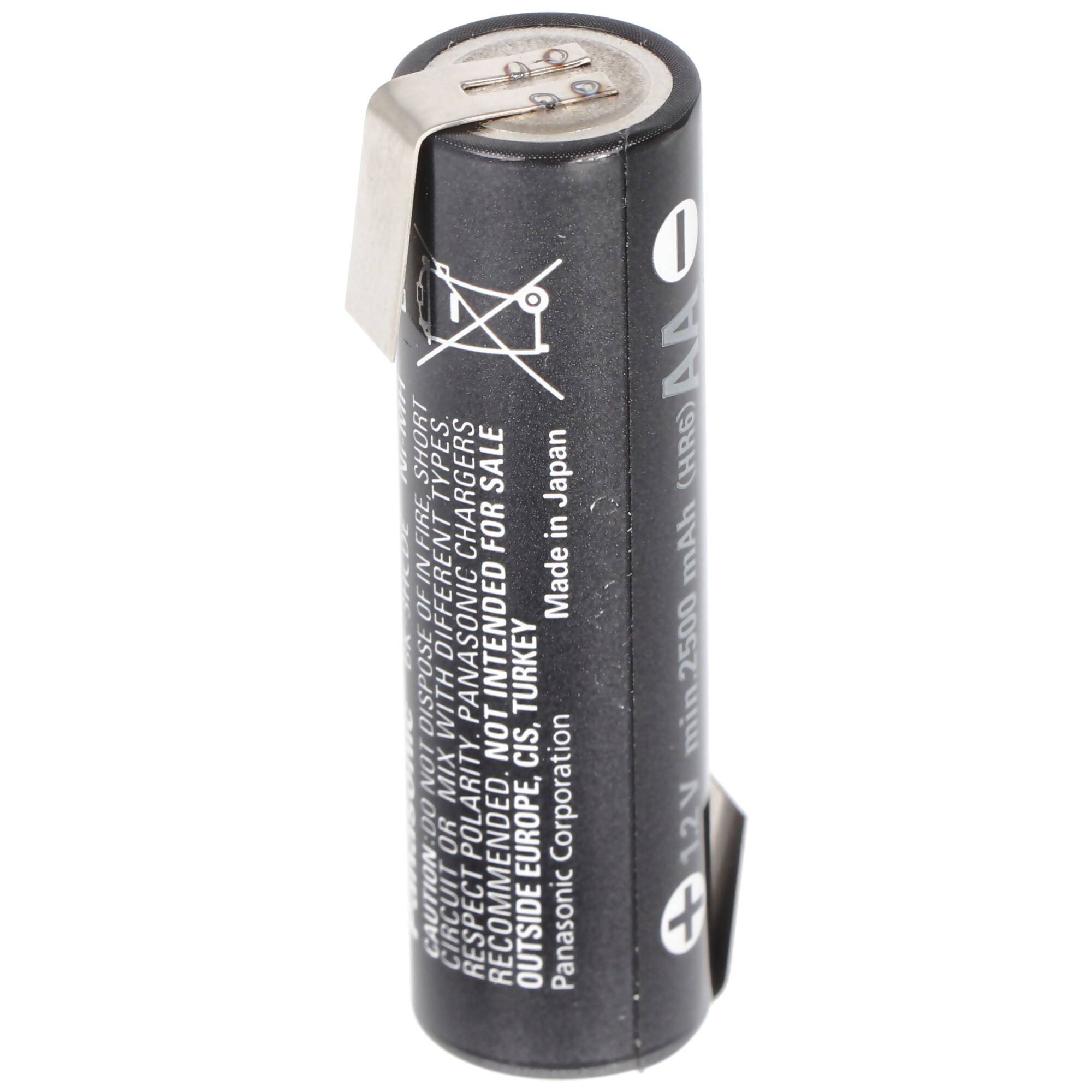 Ready2use AA 2500mAh Akku Mignon AA NiMH mit Lötfahne Z-Form 50,5x14,5mm