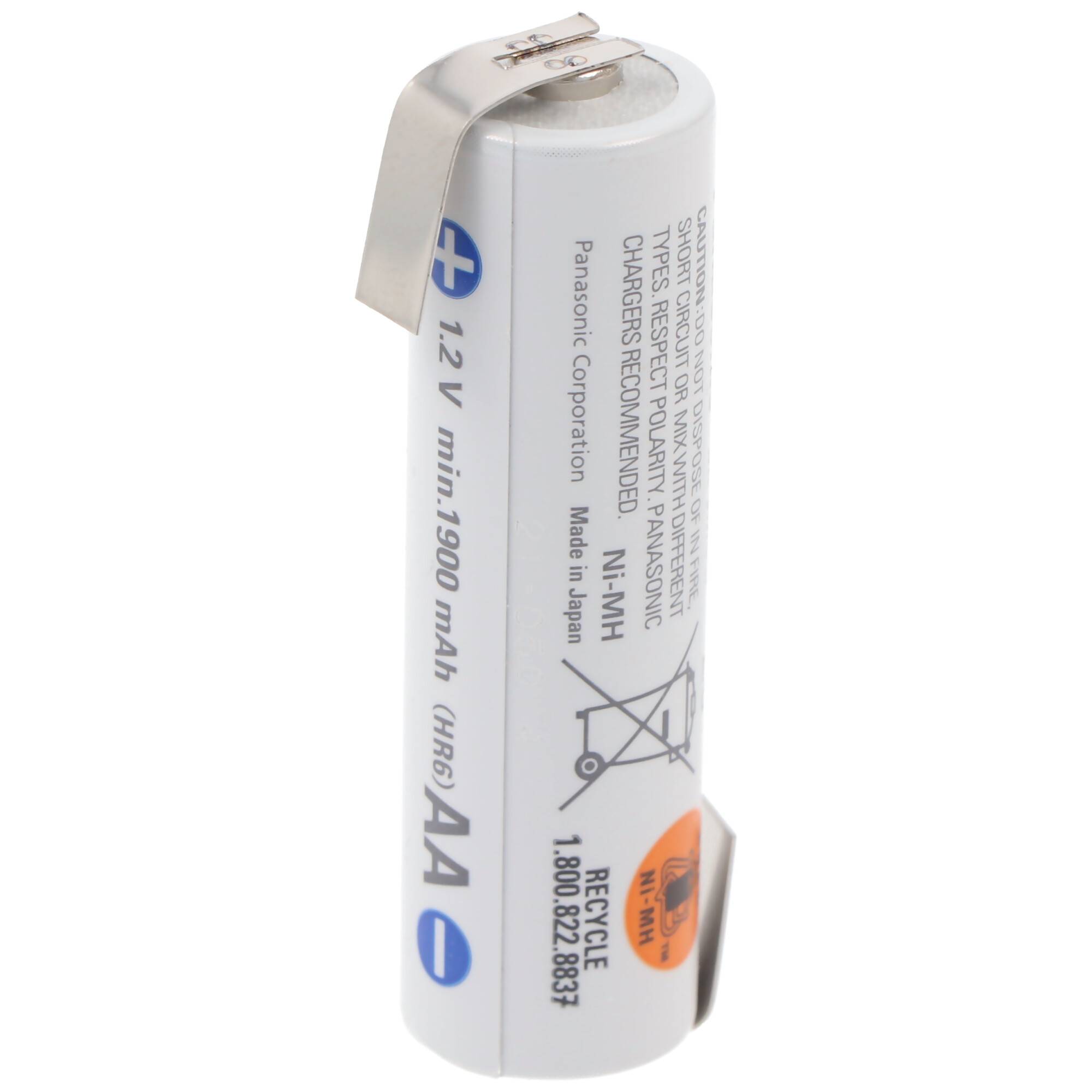 Panasonic eneloop Standard Akku Mignon AA HR-3UTG mit Lötfahne Z-Form