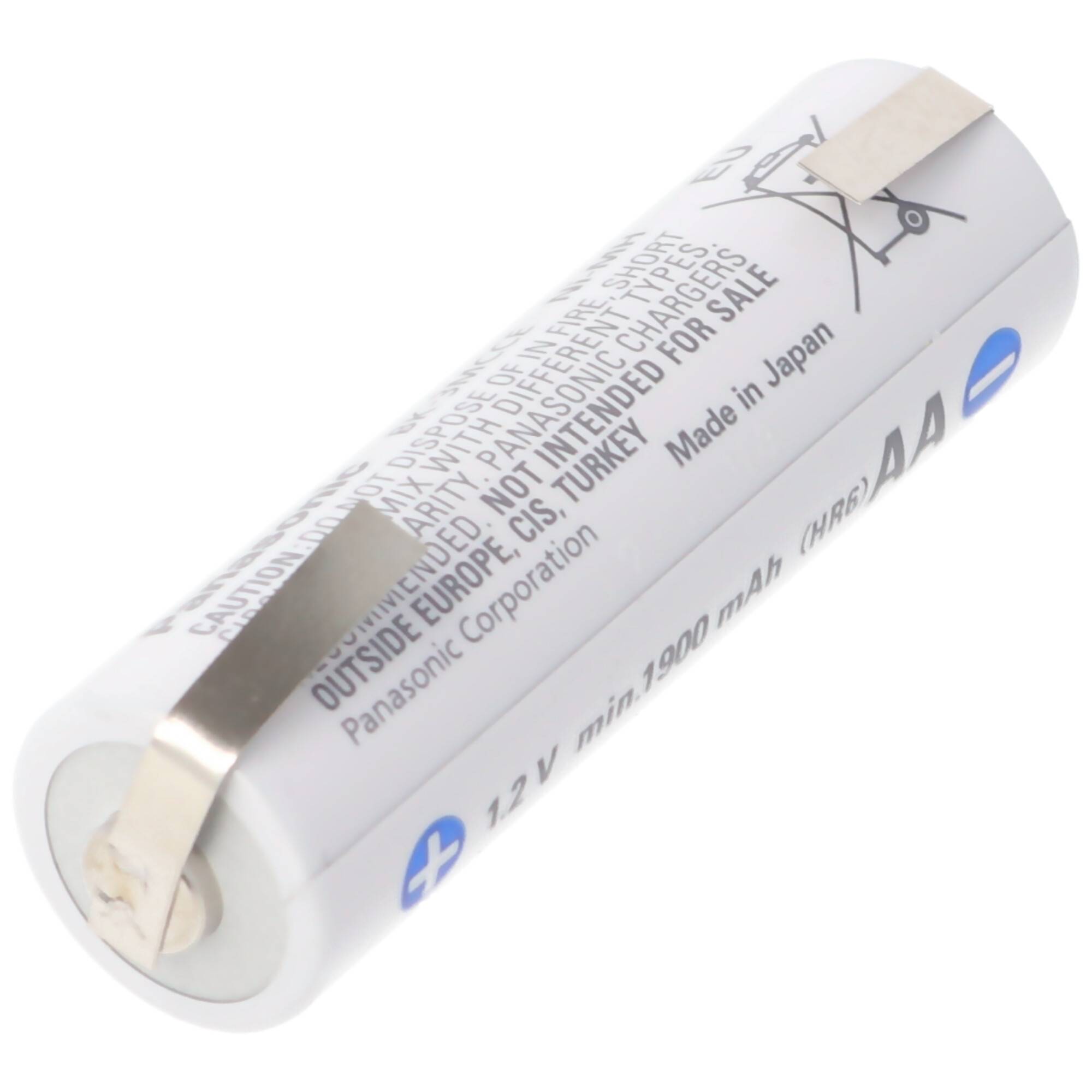 Panasonic eneloop Standard BK-3MCC Mignon AA mit Lötfahne in U-Form
