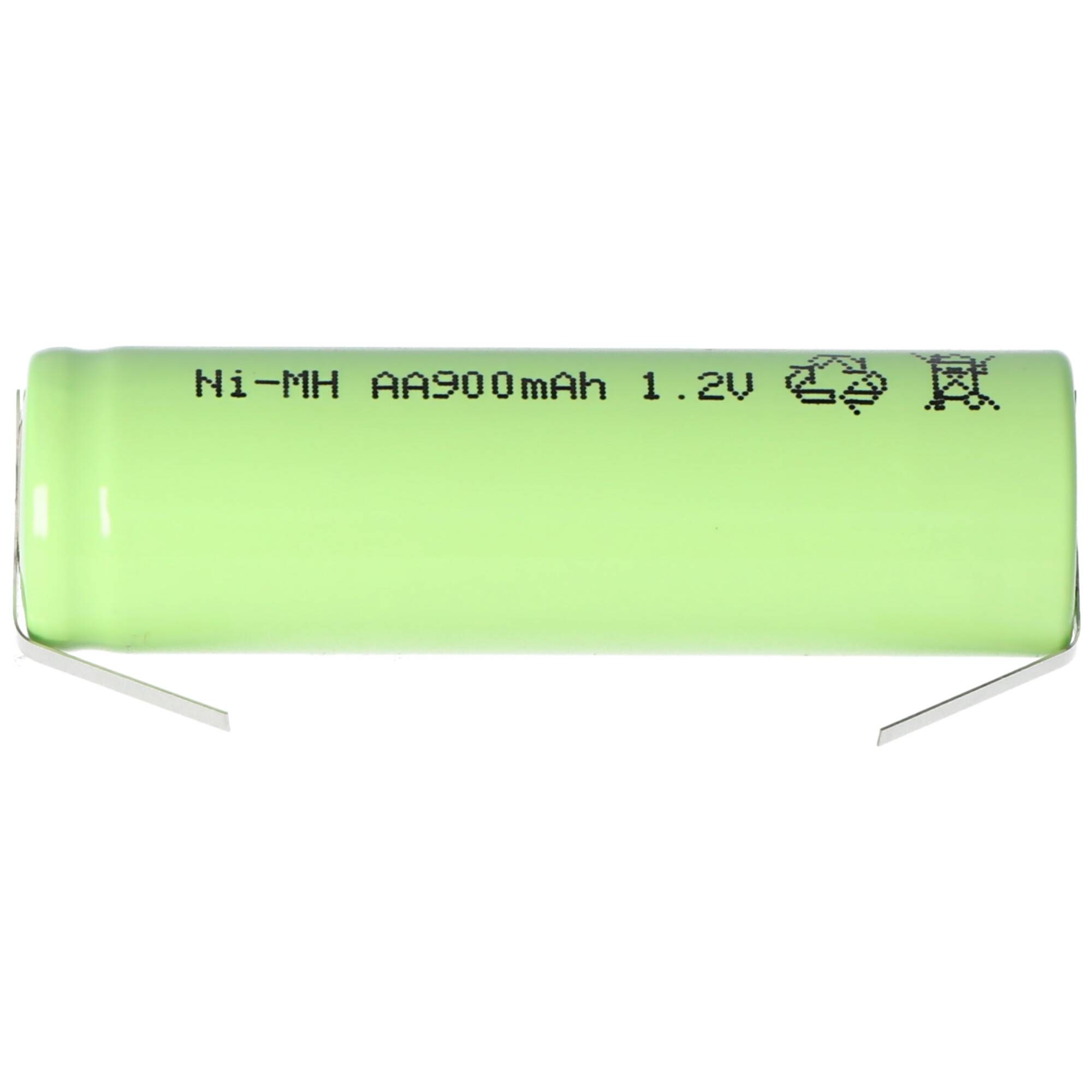 NiMH Akku Flat Top Mignon AA 800mAh mit Lötfahne in U-Form