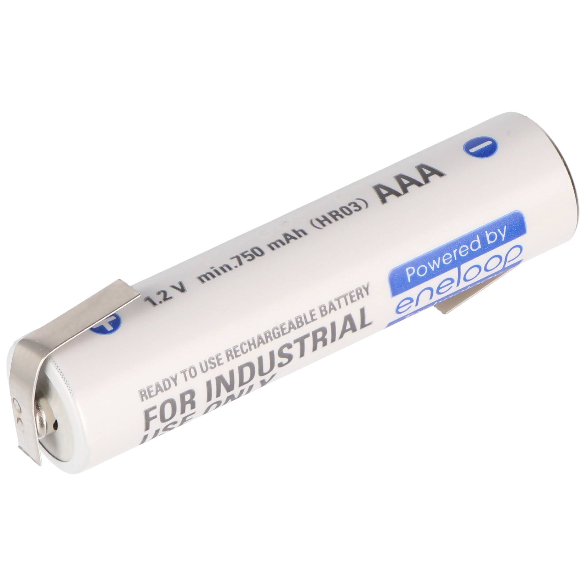 10er Pack Panasonic eneloop Standard ehem. Sanyo AAA Micro LR03 NiMh Akkus mit Lötfahnen in Z-Form