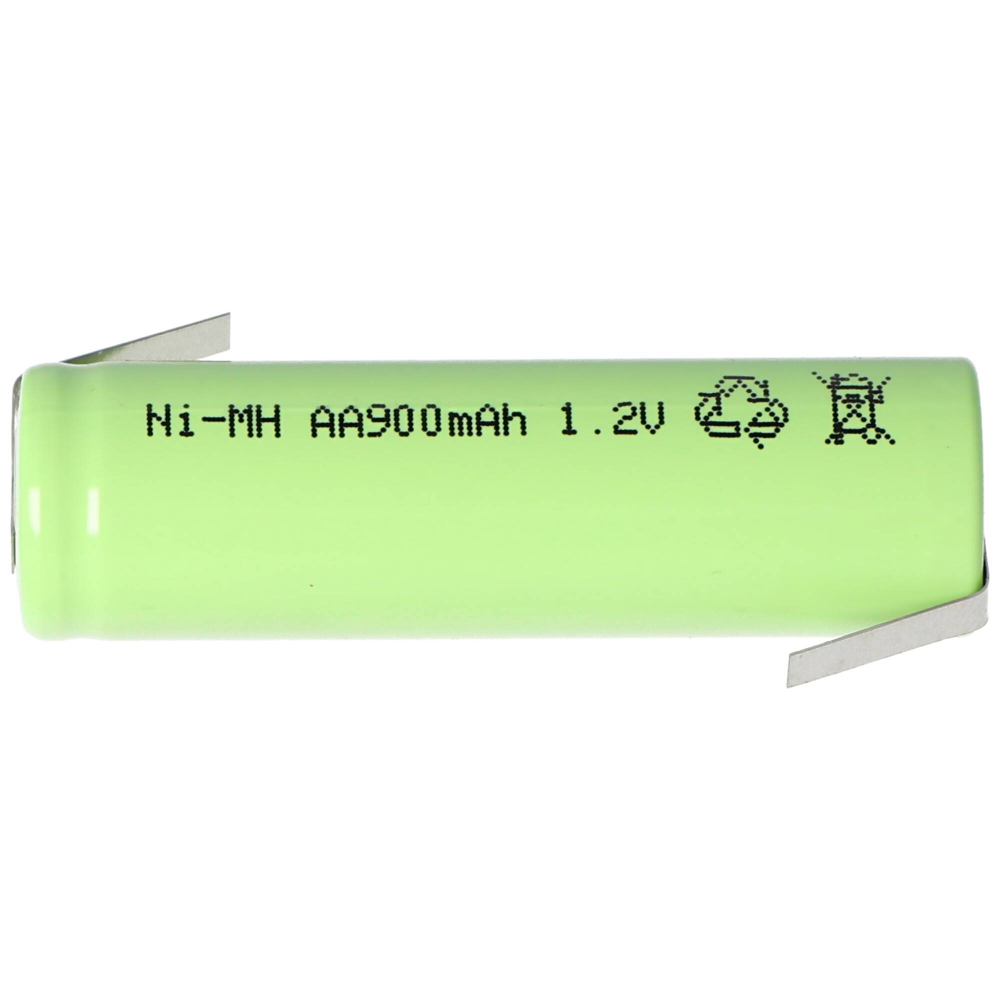 NiMH Akku Flat Top Mignon AA 800mAh mit Lötfahne in Z-Form