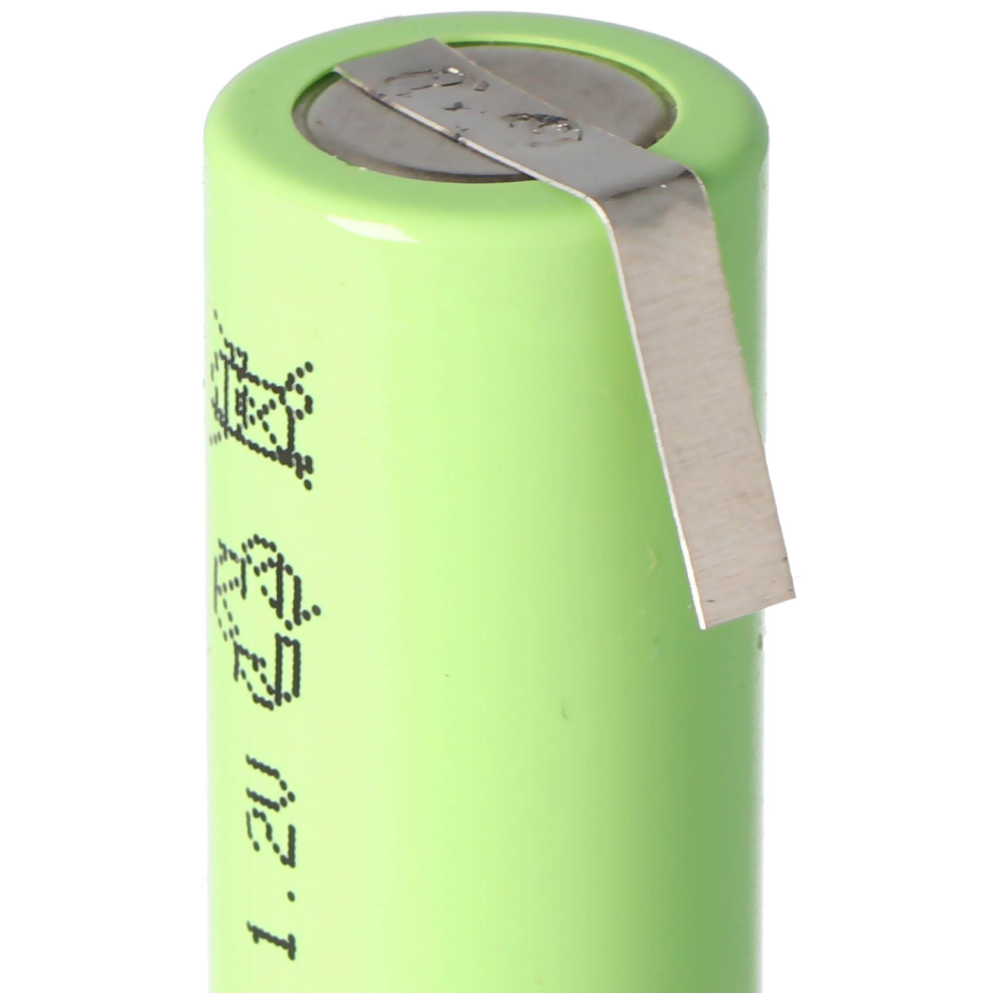 NiMH Akku Flat Top Mignon AA 800mAh mit Lötfahne in Z-Form