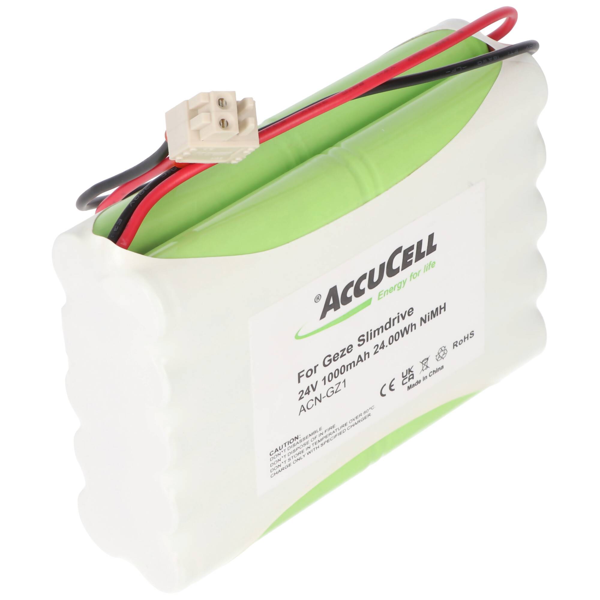 Nachbau Akku passend für die Geze Slimdrive 24V 900mAh NiMH AkkuPack 106863, 25020