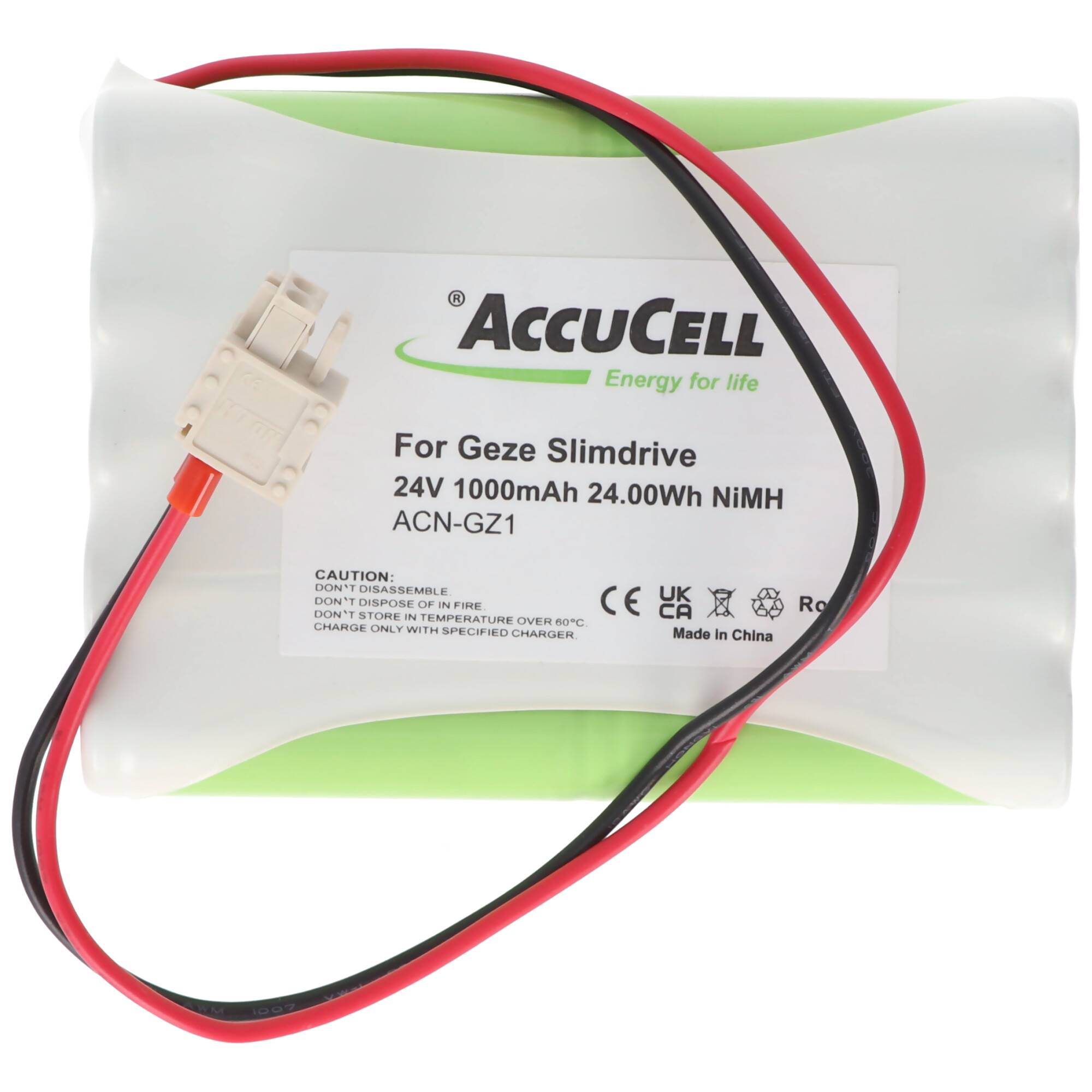 Nachbau Akku passend für die Geze Slimdrive 24V 900mAh NiMH AkkuPack 106863, 25020