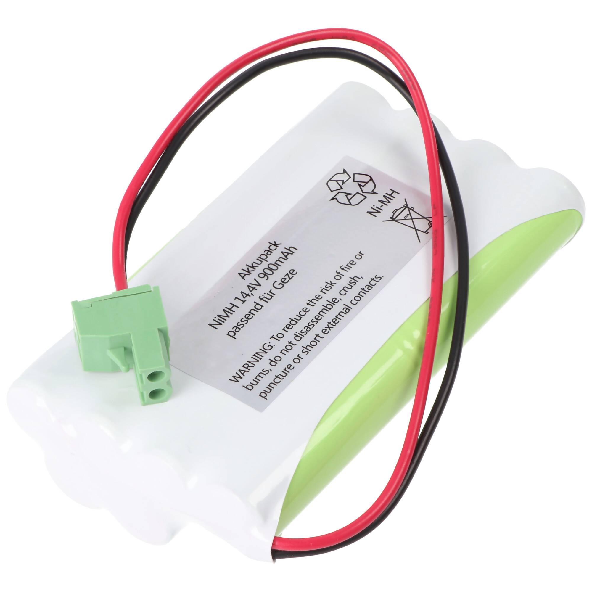 Nachbau Akku als Ersatz-Akku für den Geze 14,4V NiCd AkkuPack mit Kabel