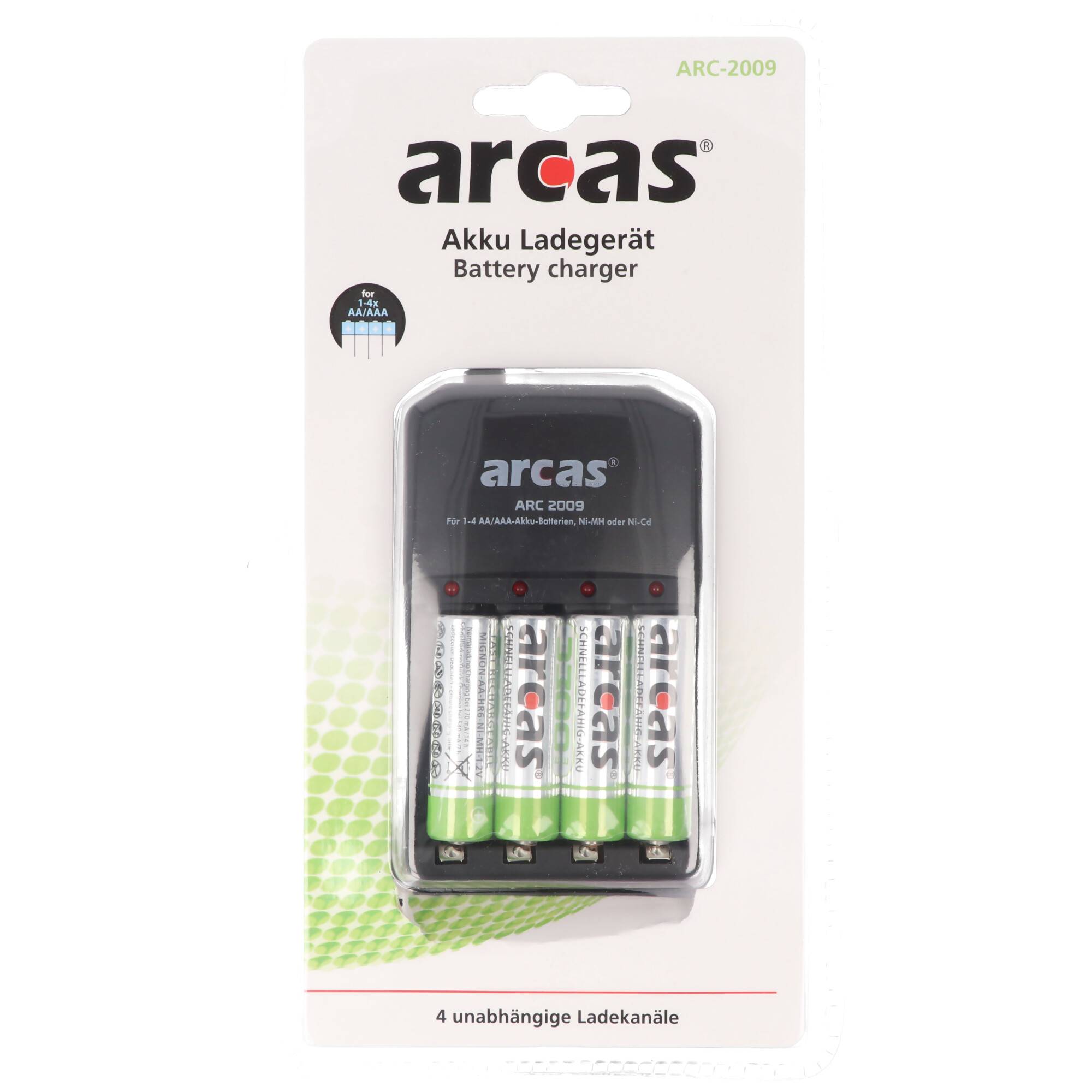 Ladegerät inklusive 4 Mignon AA NiMH Akkus mit 2700mAh zum Sparpreis