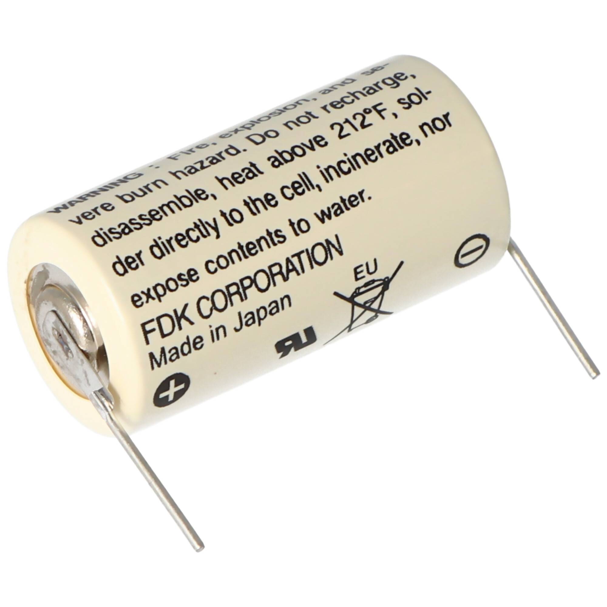 Zylindrisches Batteriekonensator-ähnliches Bauteil mit der Beschriftung 