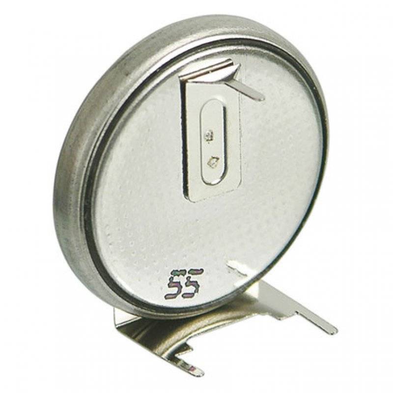 CR2430-1GU Lithium Knopfzelle liegend Printausführung 3er Print Anschlussfahnen, ein Stück