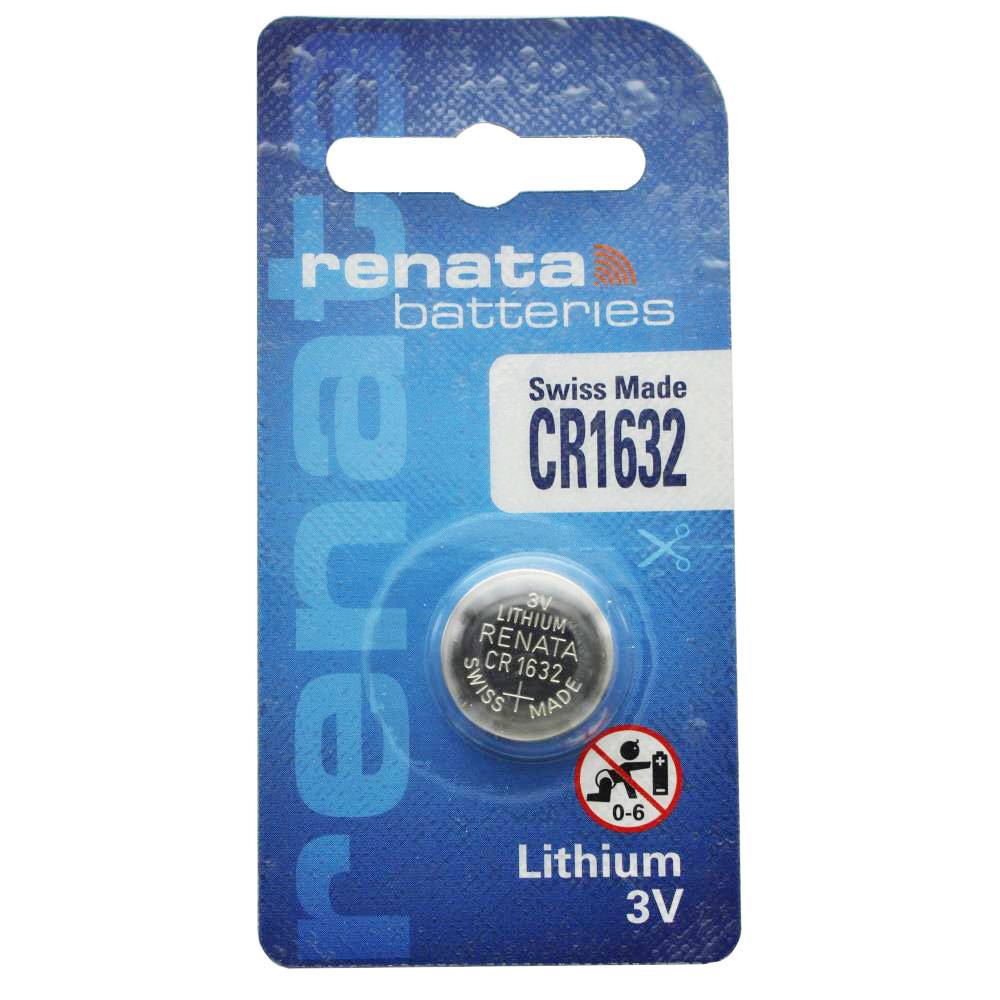 Renata CR1632 Lithium Batterie 3 Volt 137mAh IEC CR1632, Batterie für Garmin vivofit 3