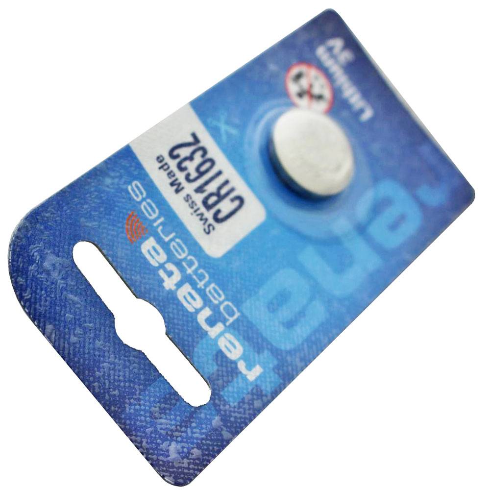 Renata CR1632 Lithium Batterie 3 Volt 137mAh IEC CR1632, Batterie für Garmin vivofit 3