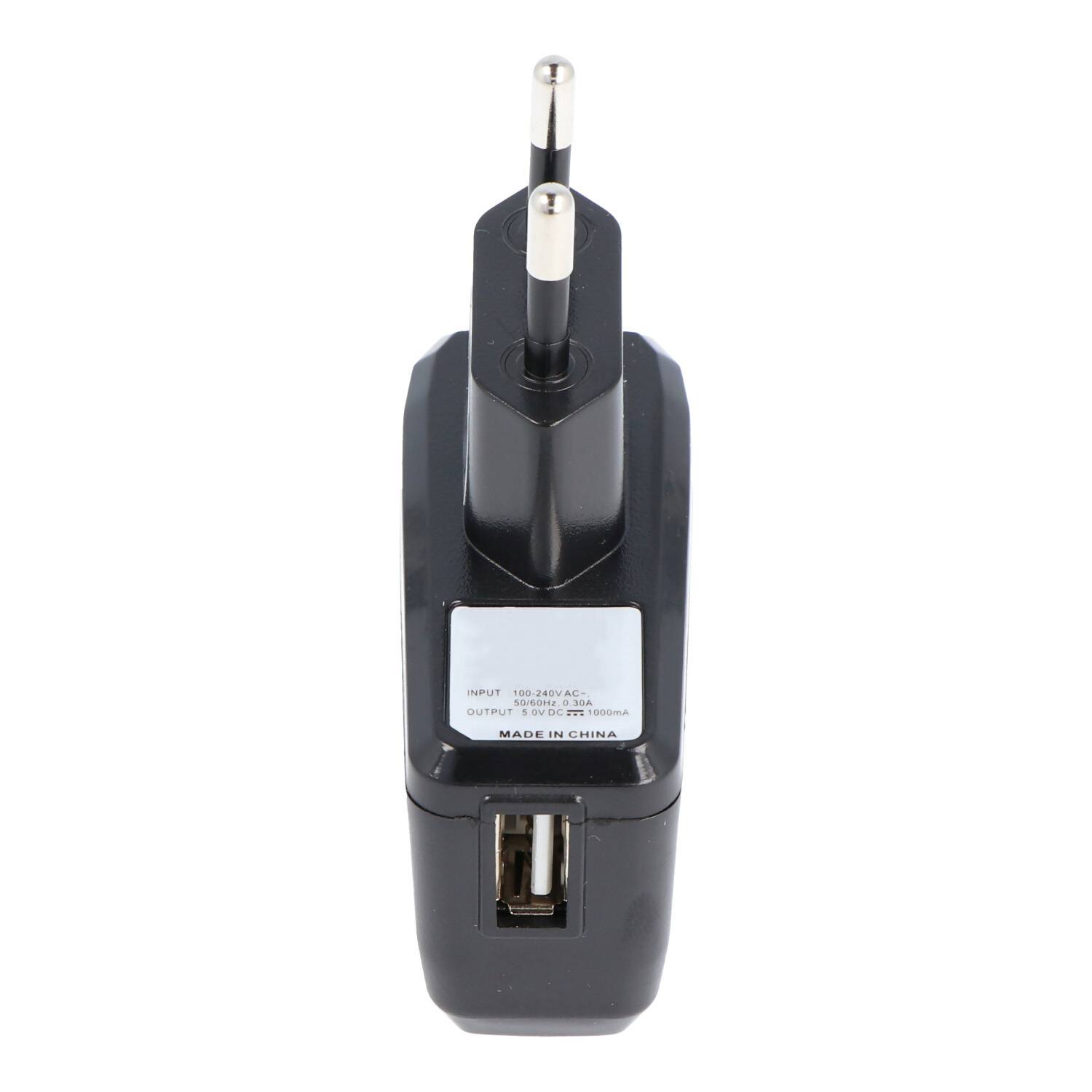 USB Ladegerät mit 1A Ausgangsleistung, Ladestrom max. 1000mA