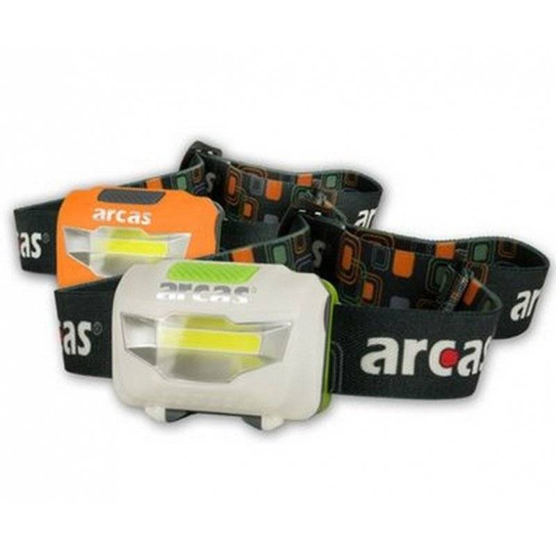 3 Watt LED Stirnleuchte mit 4 Funktionen und bis zu 120 Lumen, inklusive Batterien