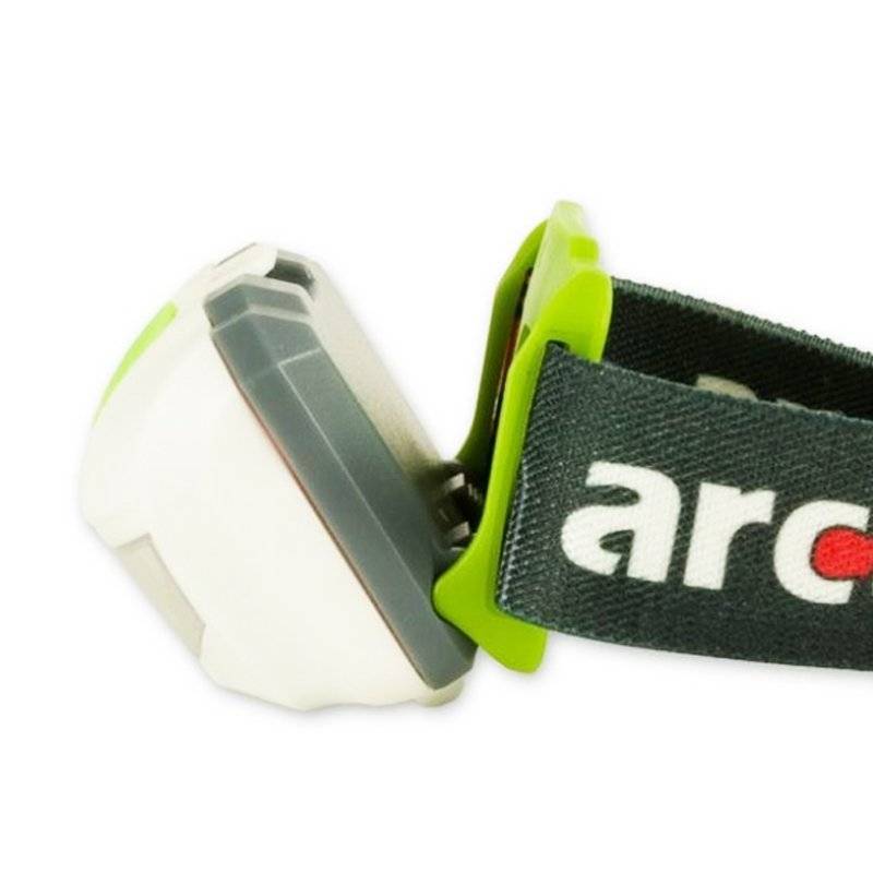 3 Watt LED Stirnleuchte mit 4 Funktionen und bis zu 120 Lumen, inklusive Batterien