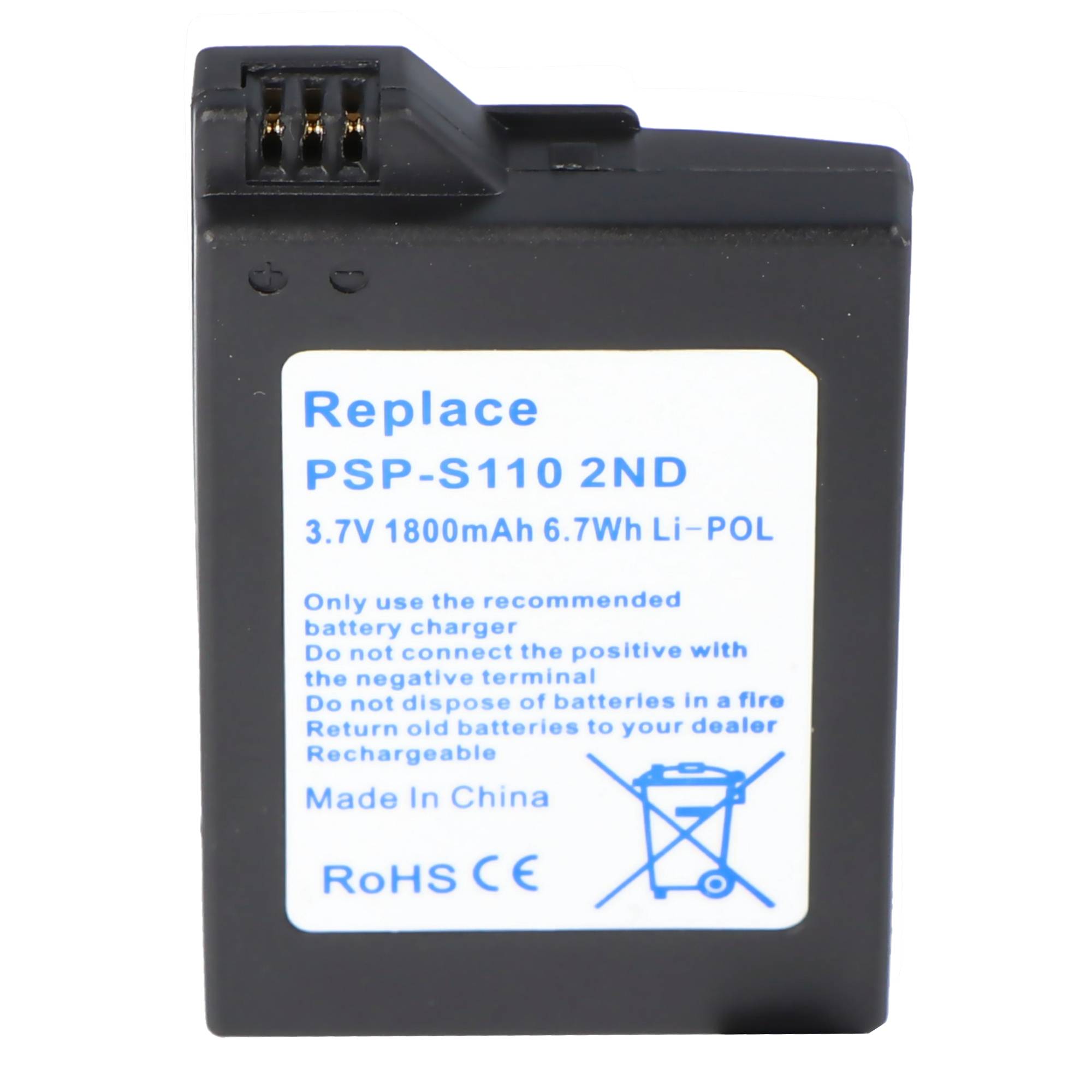 1200mAh Akku passend für den PSP-S110 Akku, Sony PSP 2ND GENERATION