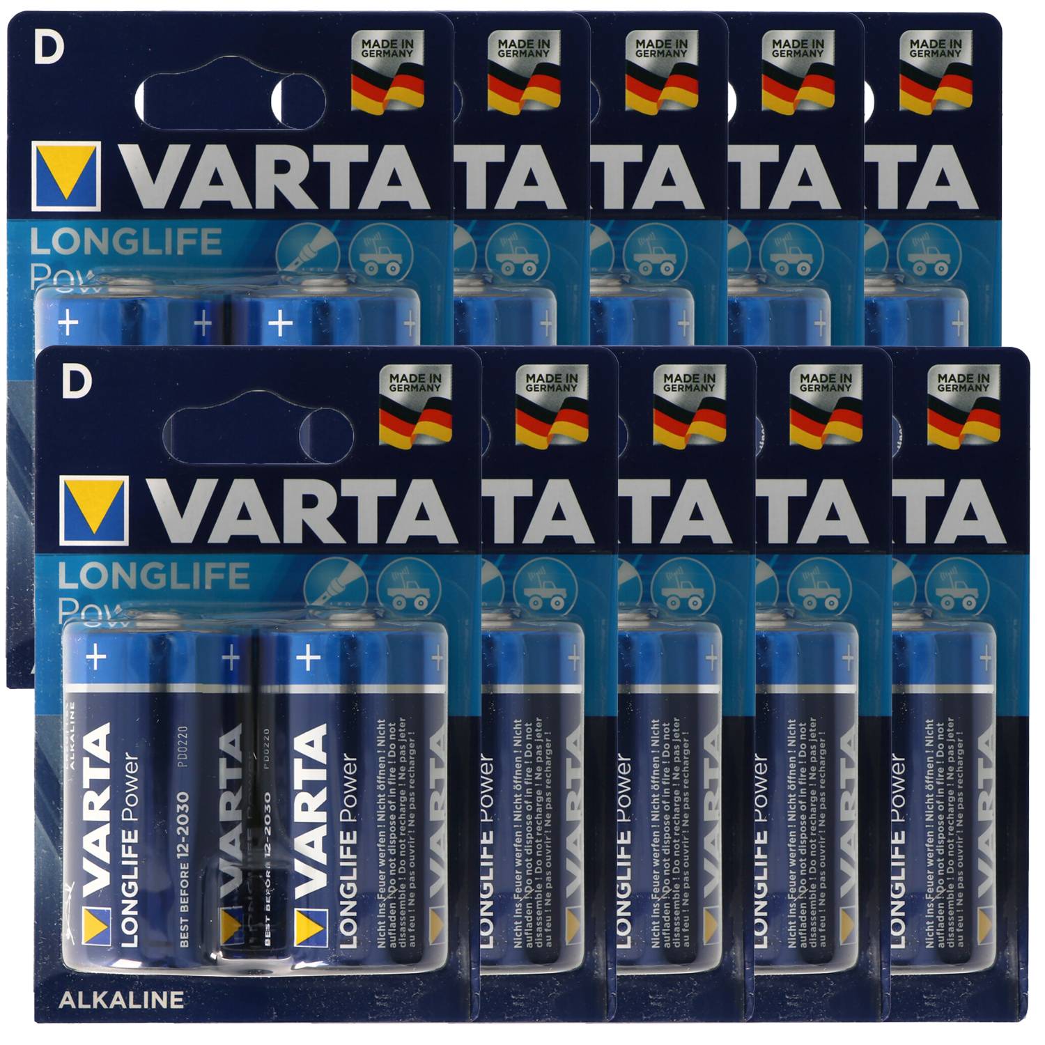 Varta Longlife Power (ehem. High Energy) Mono D 4920 Batterien 10x 2-er Blister