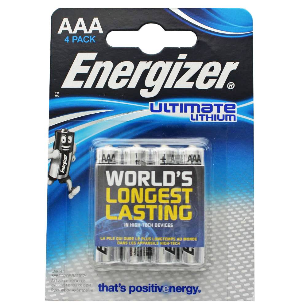 Energizer L92 Lithium Batterie AAA, 1,5 Volt 1260mAh 4er Blister, FR03