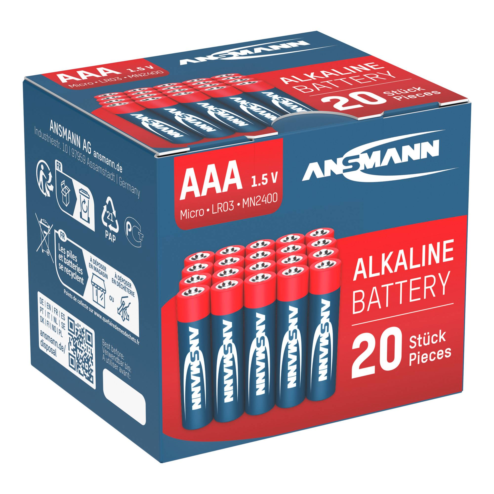 ANSMANN Micro - Batterie 20 x AAA - Alkalisch
