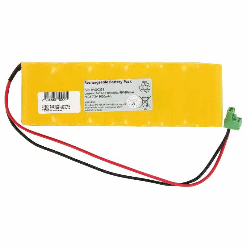 Akkupack passend für ABB Robotics 4944026-4, 4944 026-4 als NiCd Nachbau