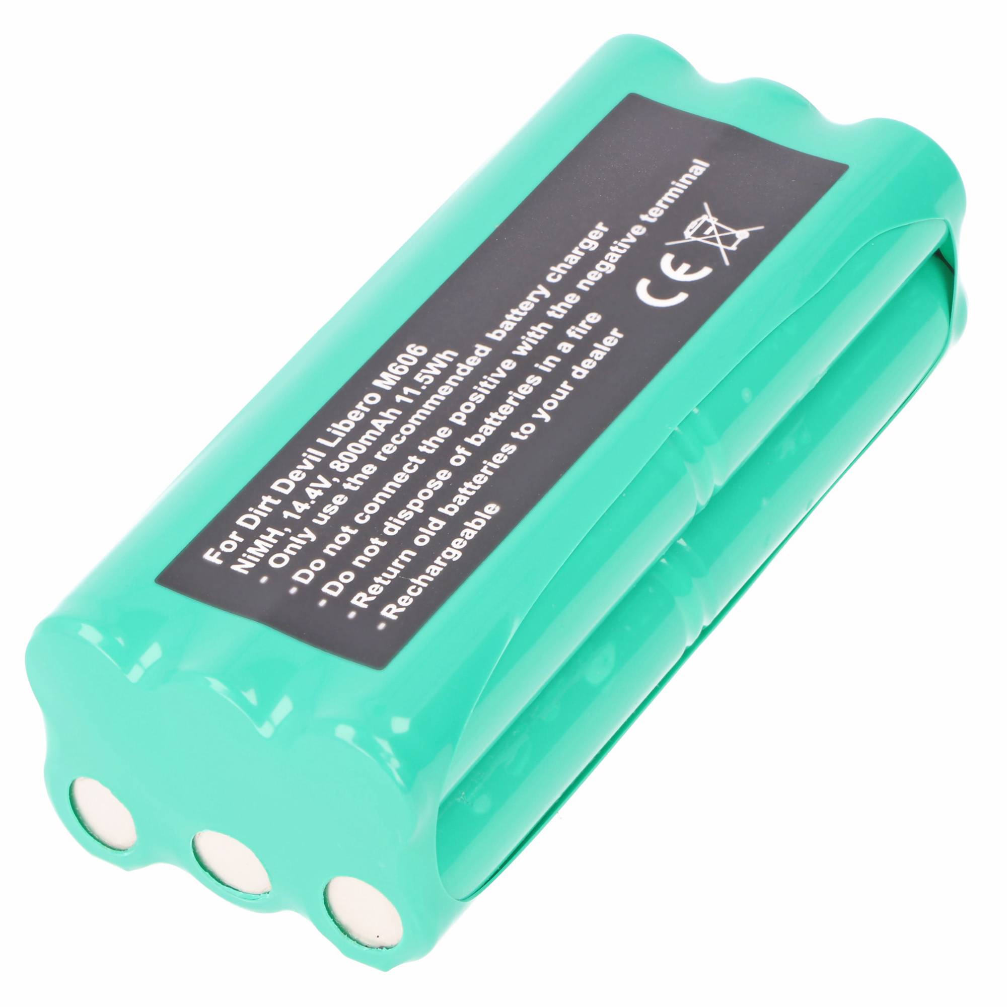 Akku passend für den Dirt Devil Libero M606 Akku 0606004, Dirt Devil 0607004 Akkupack mit 800mAh