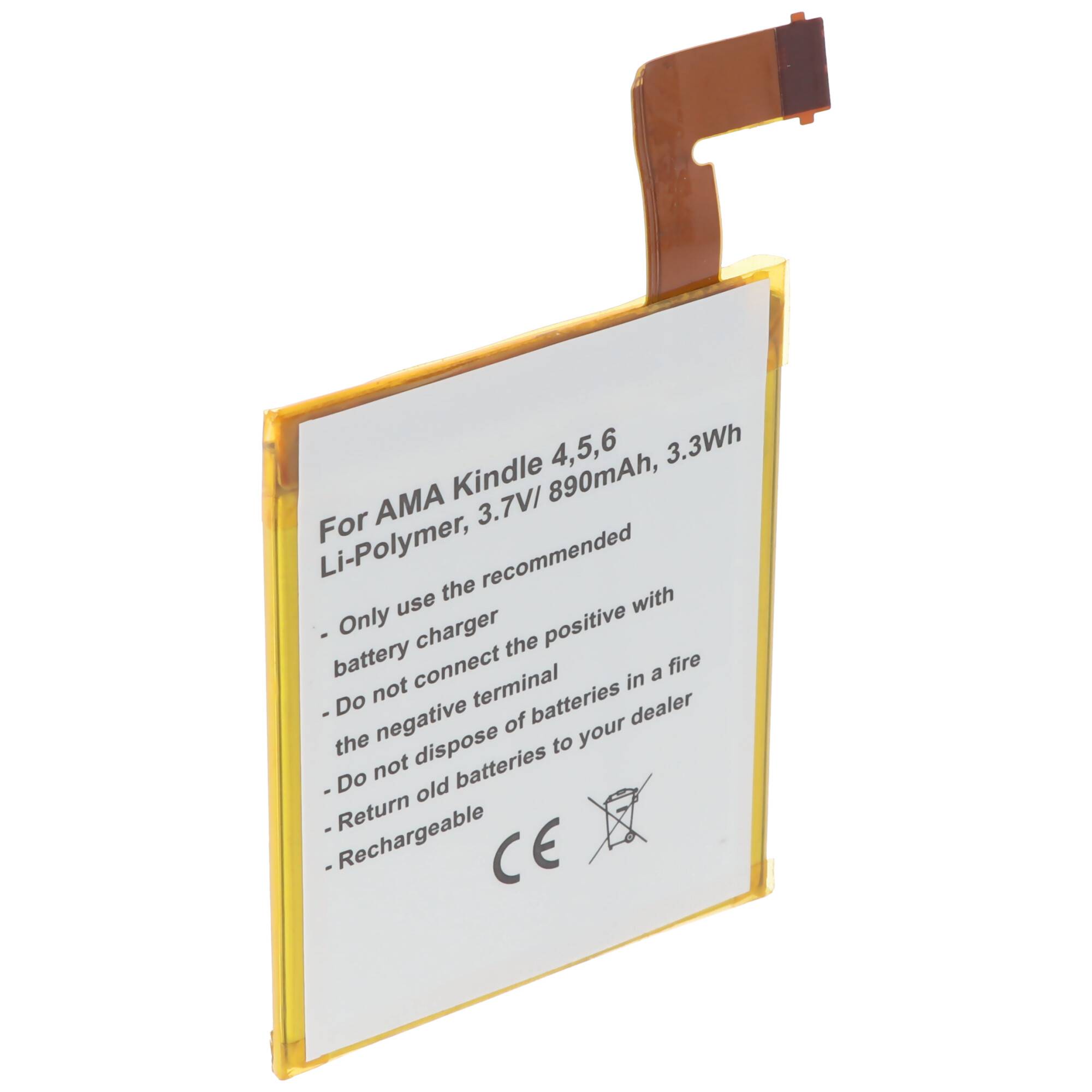 Akku passend für Amazon Kindle 4, Kindle 4G, Kindle 5 und Kindle 6 Akku 515-1058-01 3,7 Volt 890mAh