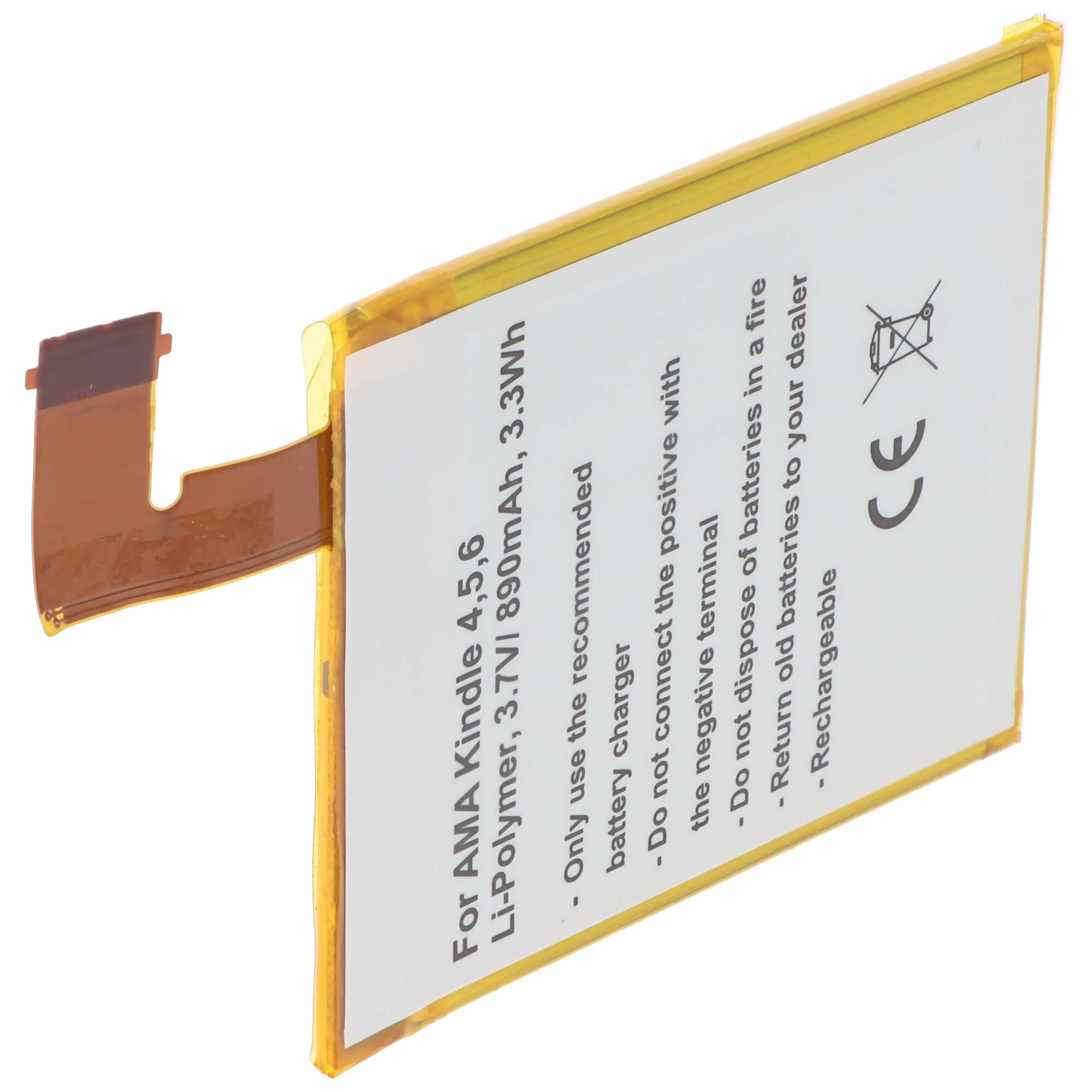 Akku passend für Amazon Kindle 4, Kindle 4G, Kindle 5 und Kindle 6 Akku 515-1058-01 3,7 Volt 890mAh