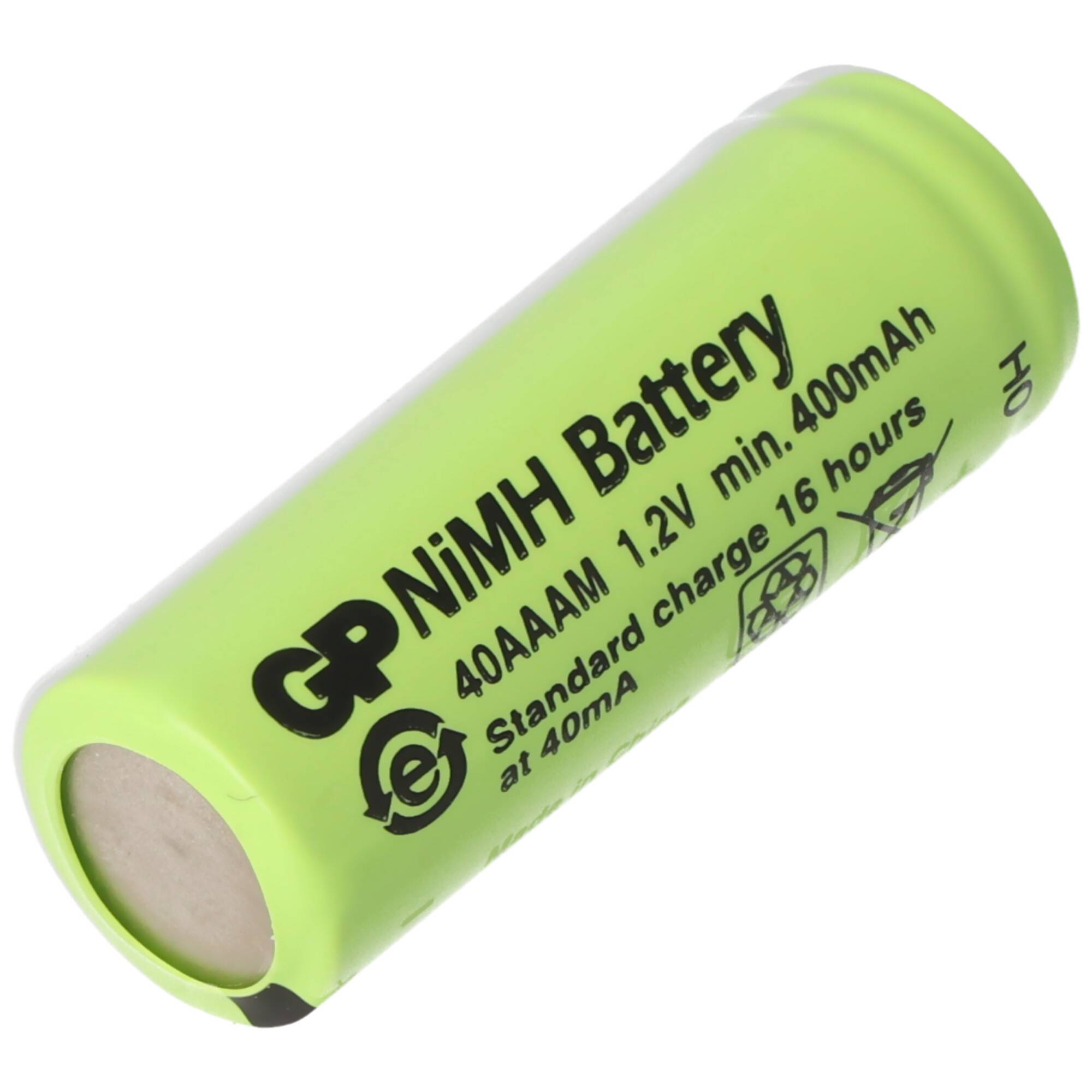 Akku NiMH 2/3AAA Flat Top 1,2 Volt mit 400mA ohne Kopf 29x10mm