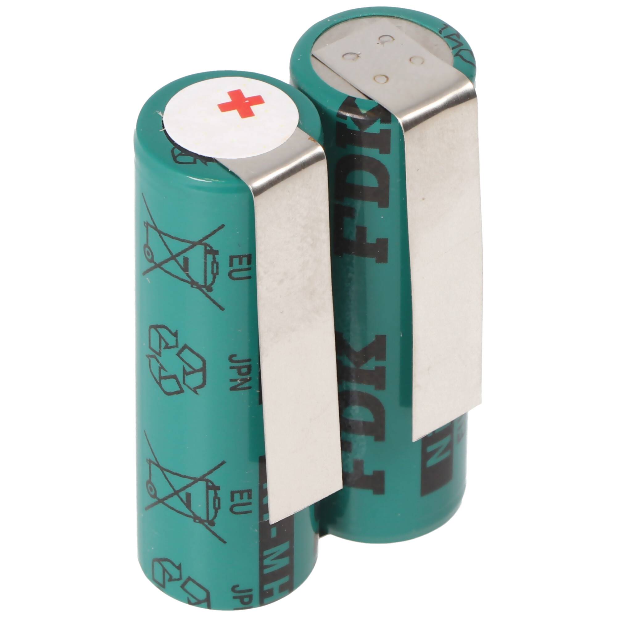Panasonic 2HHR120 Akku passend für Rasierer 2,4 Volt, 1200mAh mit Lötfahnen zum Selbstumbau, orange oder grün