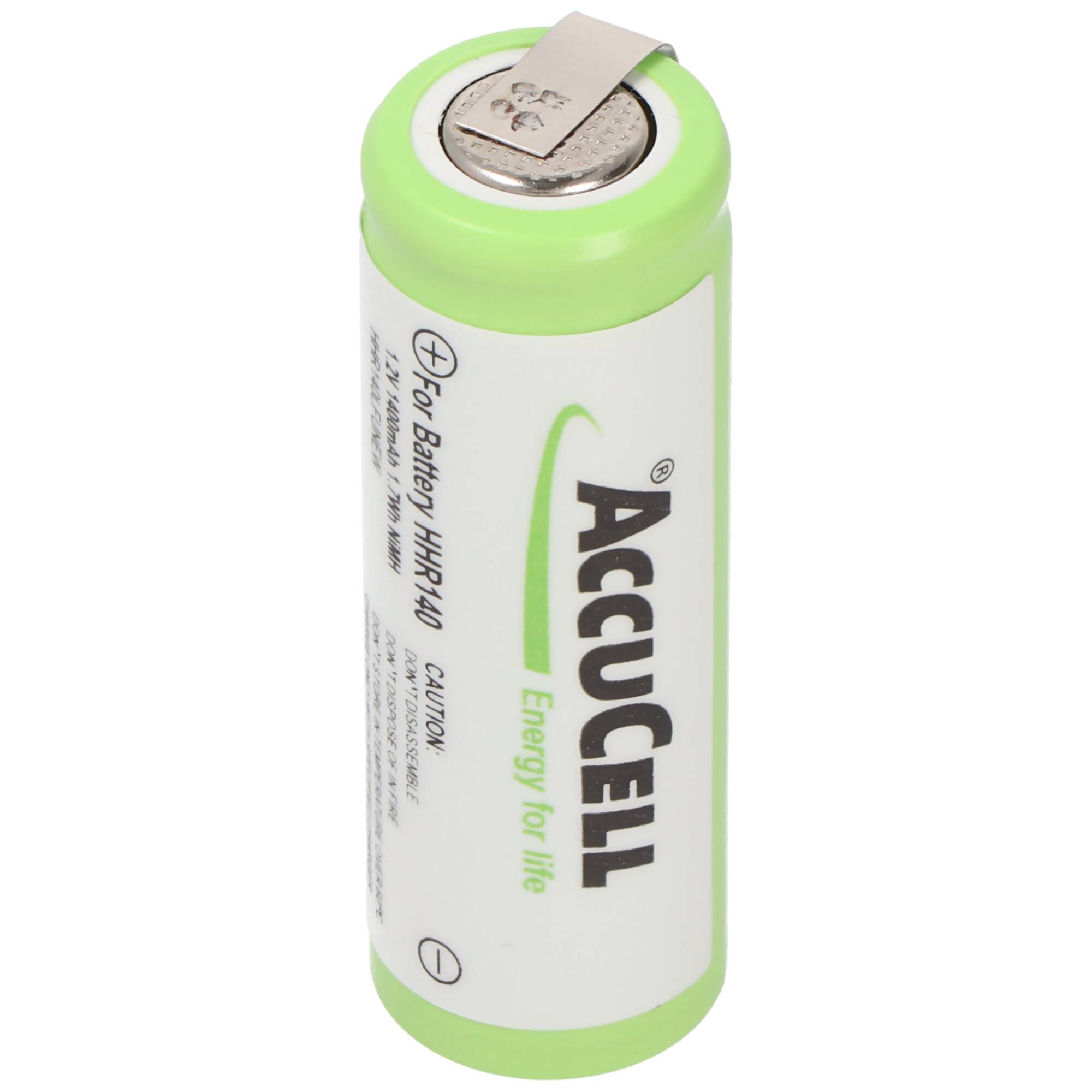 AccuCell NiMH Akku 1,2V 1400mAh 4/5AA mit Lötfahne U-Form