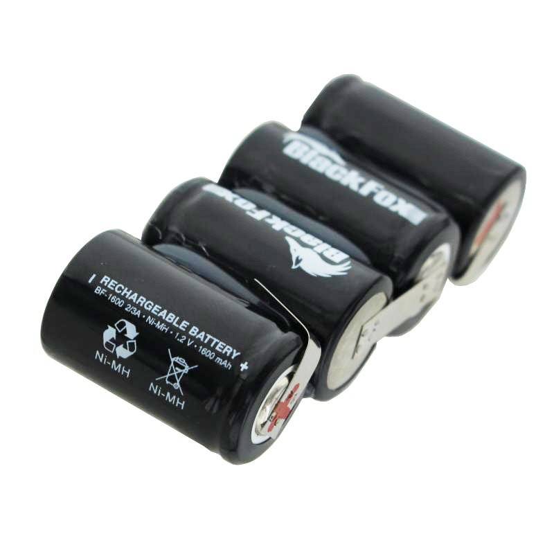 Akkupack bestehend aus 4x 2/3A 1600mAh Zellen mit Kabel, ohne Stecker