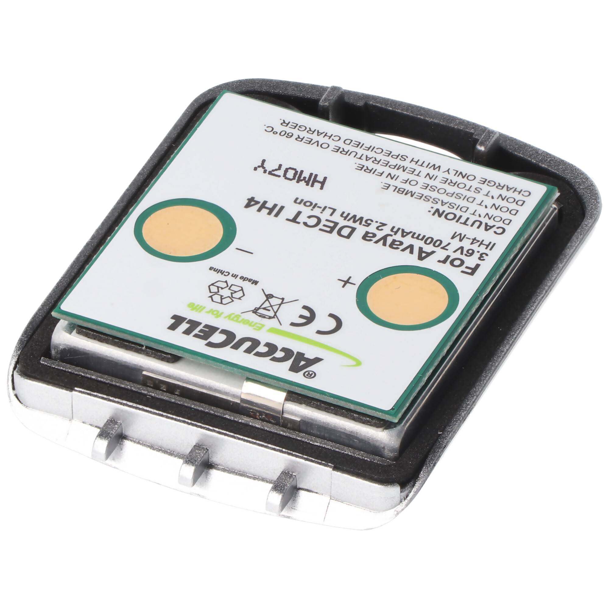 AccuCell Akku passend für den Avaya DECT IH4 Li-Ion Akku 4.999.130.768 mit Gehäuse 3,6V 700mAh, Funkwerk DECT D4, DECT F
