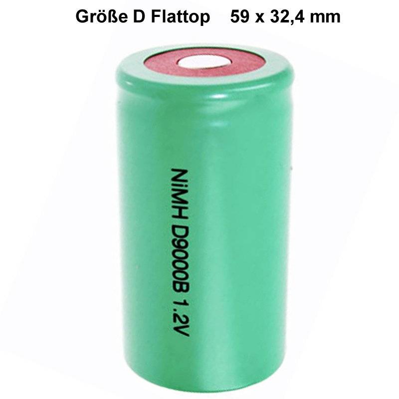 XCell X9000HD NiMH Akku Flat Top (ohne Kopf) ohne Lötfahne