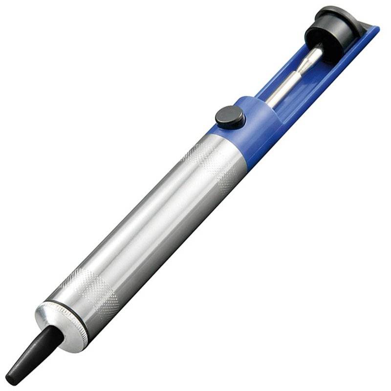 Entlötpumpe aus Leichtmetall, hochwertige Version, hohe Saugleistung mit antistatischer Teflonspitze