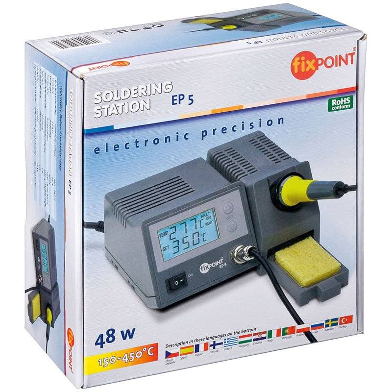 Digitale Lötstation mit blauer LED Anzeige, Temperaturanzeige