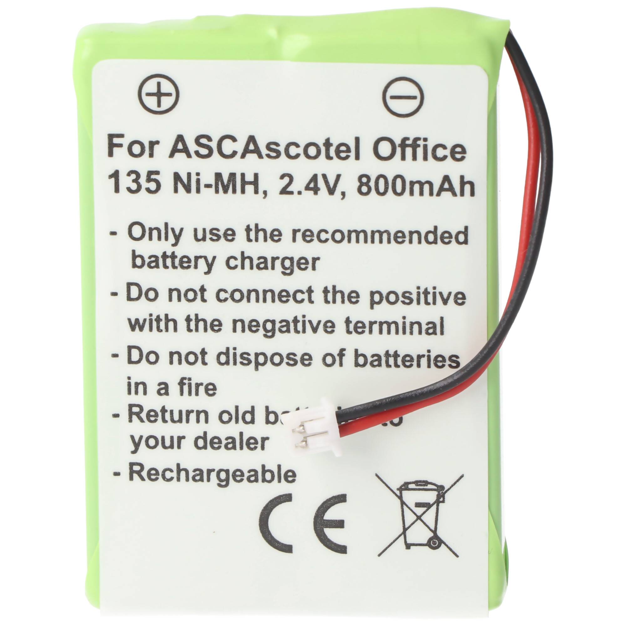 ASCOM ASCOTEL OFFICE 135 Akku als Nachbau Akku von AccuCell mit 800mAh