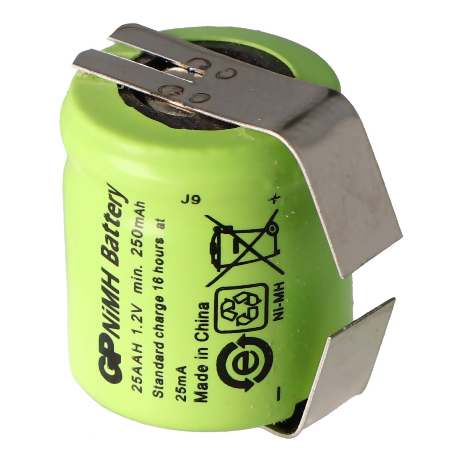 GP GP25AAH Akku NiMH 1/3 AA Mignon Lötfahne U-Form