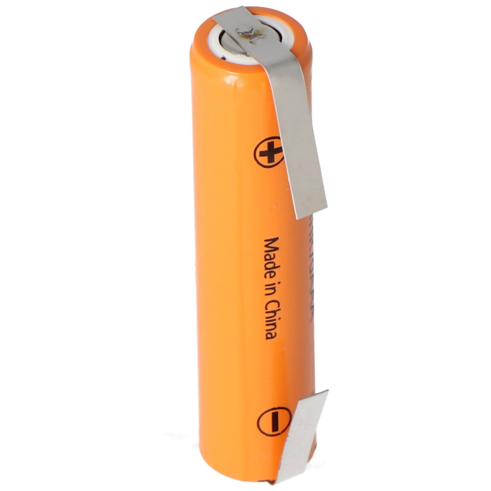 Panasonic Flat Top HHR-70AAAE4 NiMH Akku 1,2V 700mAh / AAA mit Lötfahne U-Form