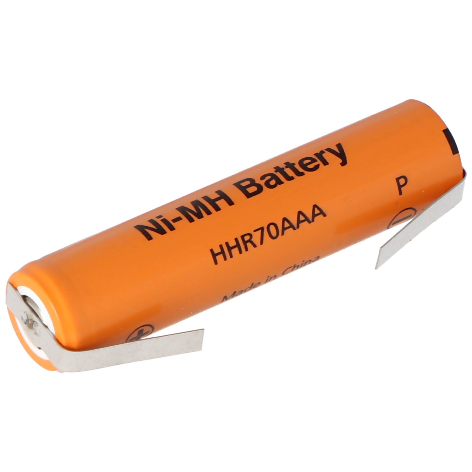 Panasonic Flat Top HHR-70AAAE4 NiMH Akku 1,2V 700mAh / AAA mit Lötfahne U-Form