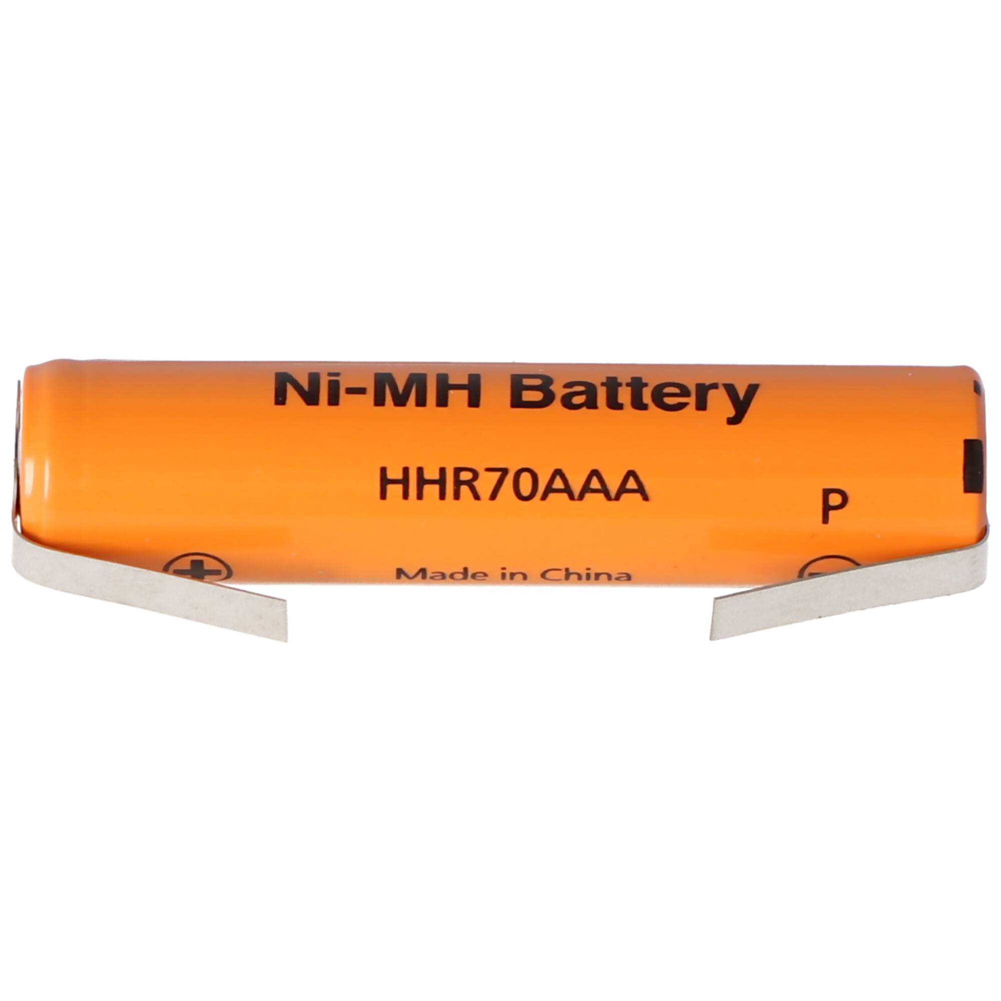 Panasonic Flat Top HHR-70AAAE4 NiMH Akku 1,2V 700mAh / AAA mit Lötfahne U-Form
