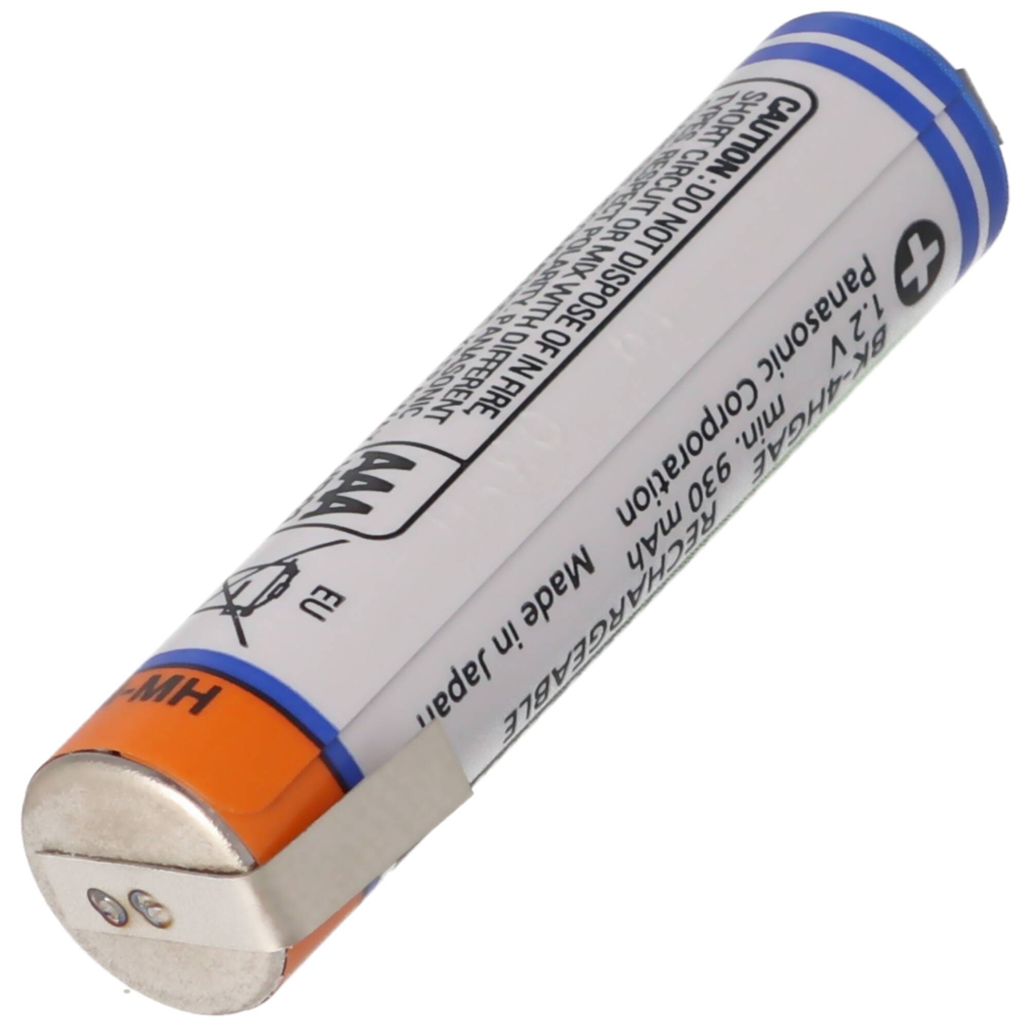 Panasonic BK-4HGAE Micro AAA HR-4U NiMH Akku mit Lötfahne Z-Form